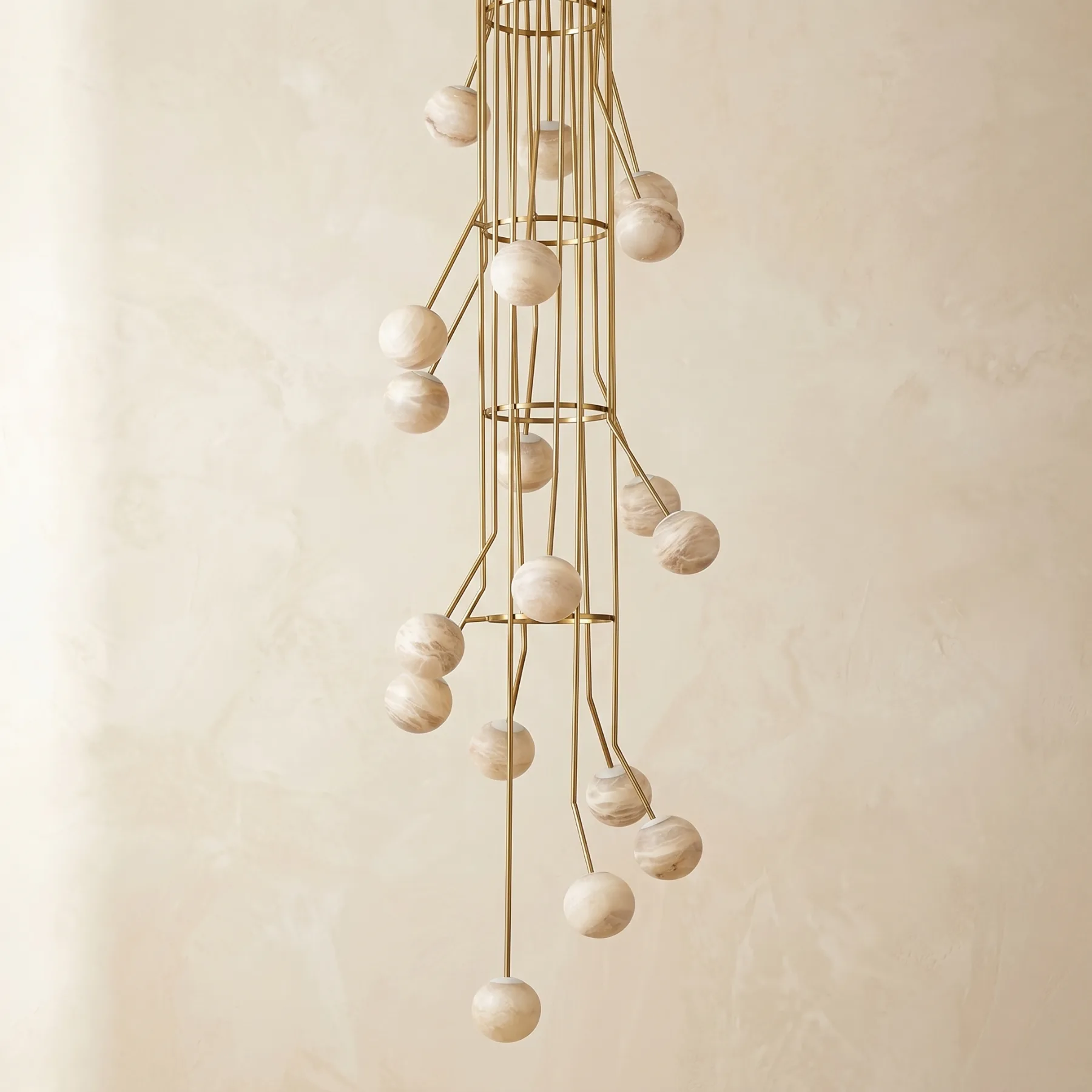 Gilded Alabaster Cascade Chandelier image 2
