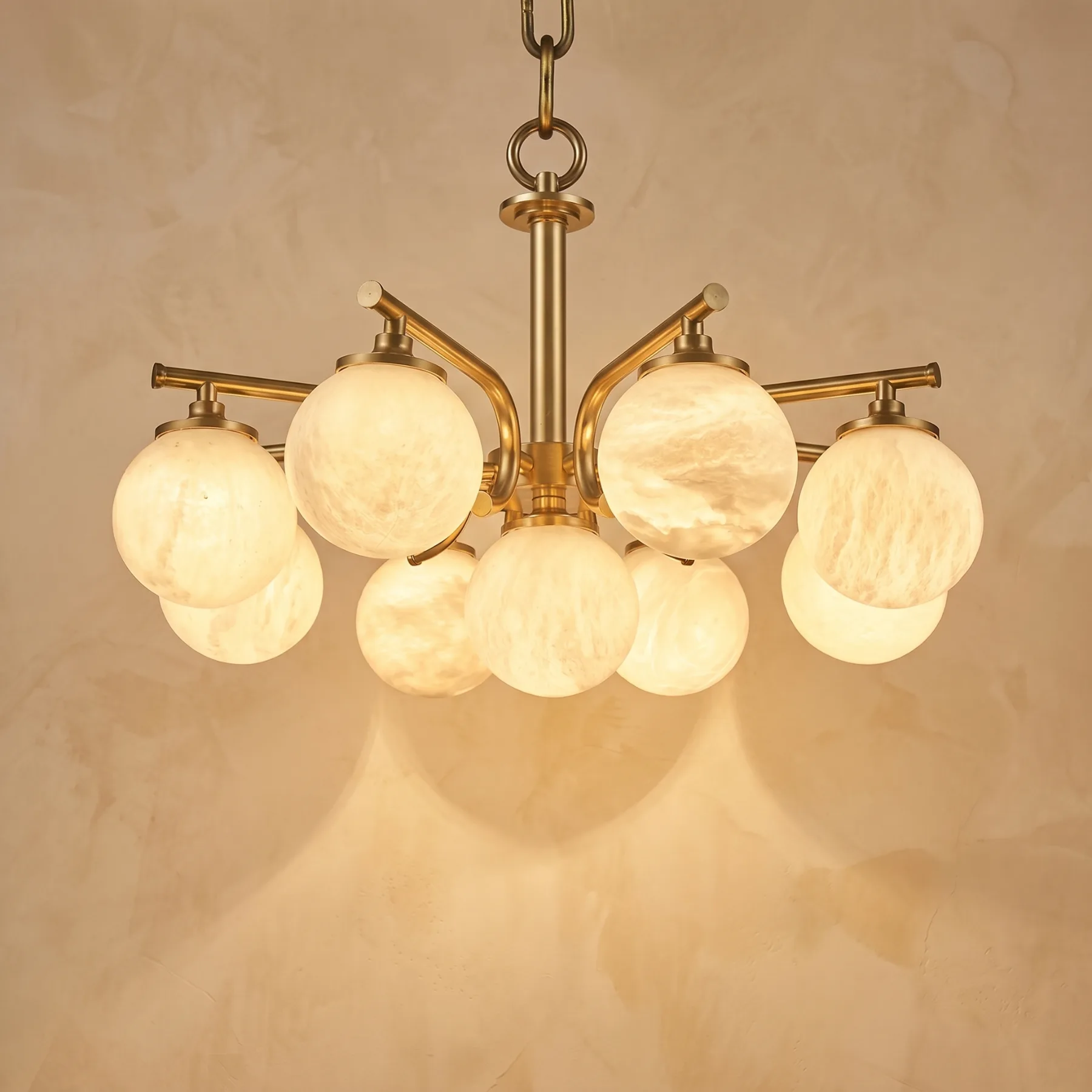 Aurelia Alabaster Globe Chandelier custom chandeliers