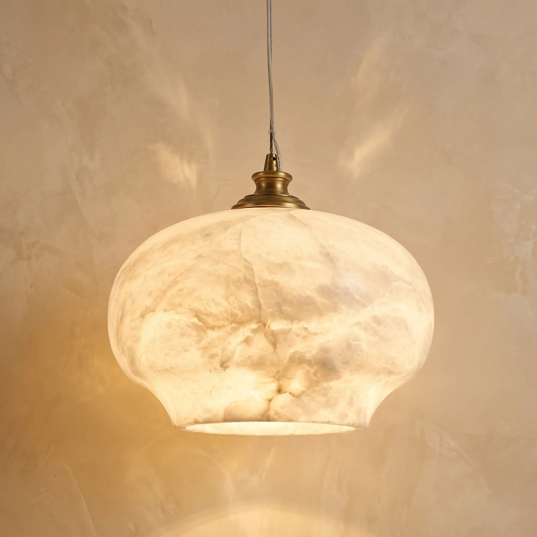 Luminous Alabaster Dome Pendant custom pendants