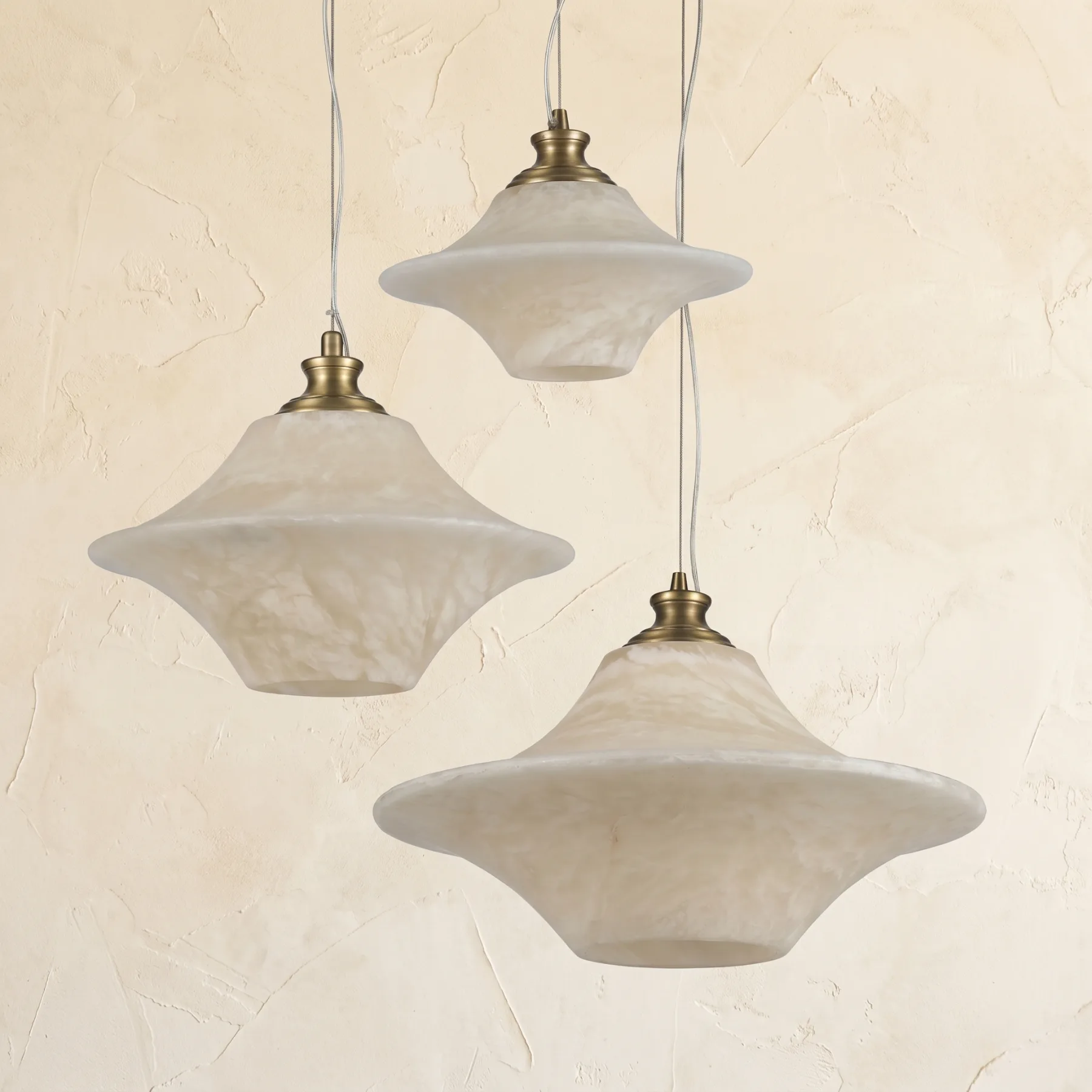 Luminous Alabaster Saucer Pendant Light image 4