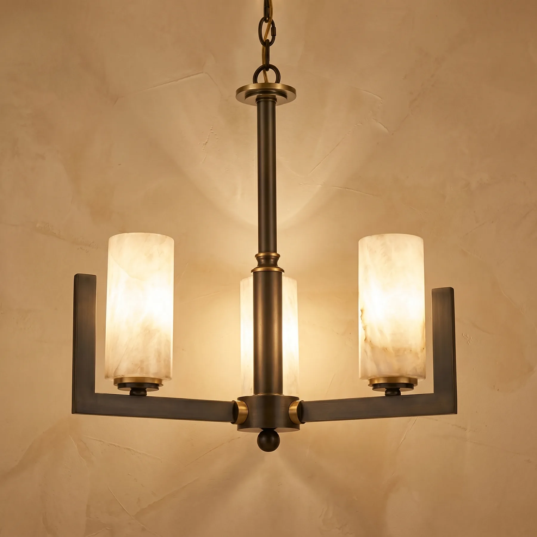Heritage Alabaster Cylinder Chandelier custom chandeliers