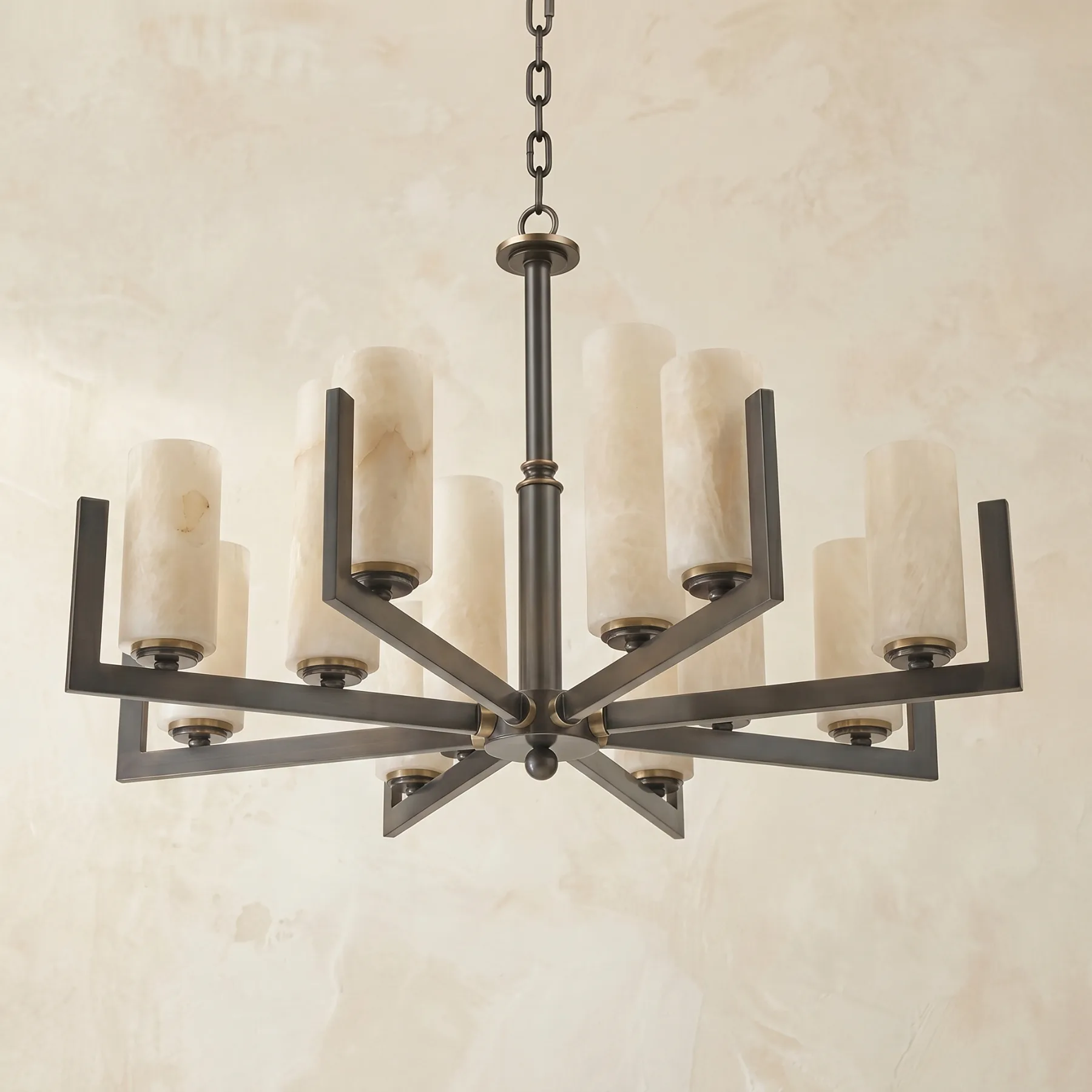 Hearthstone Alabaster Cylinder Chandelier image 2