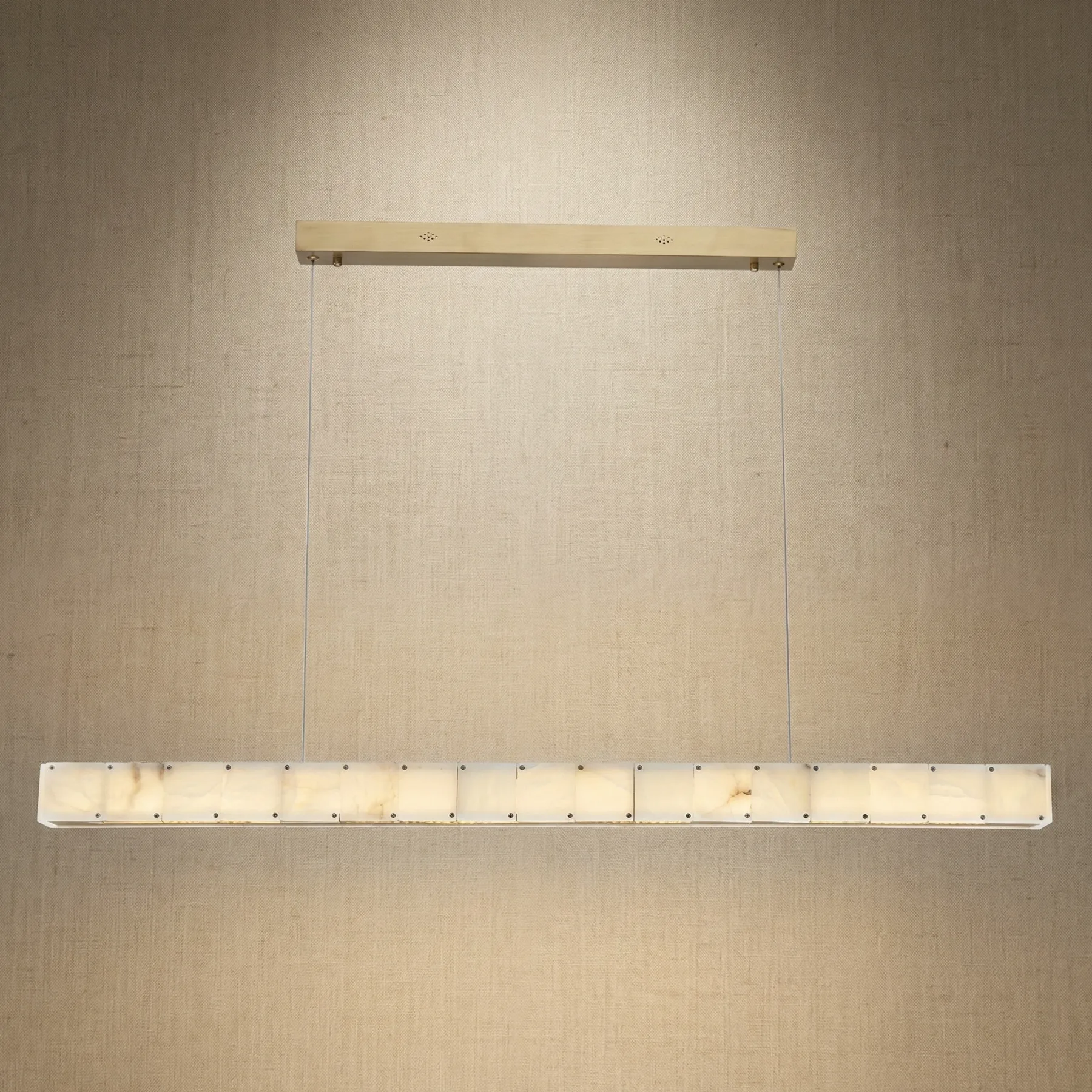 Luminous Alabaster Linear Pendant custom pendants