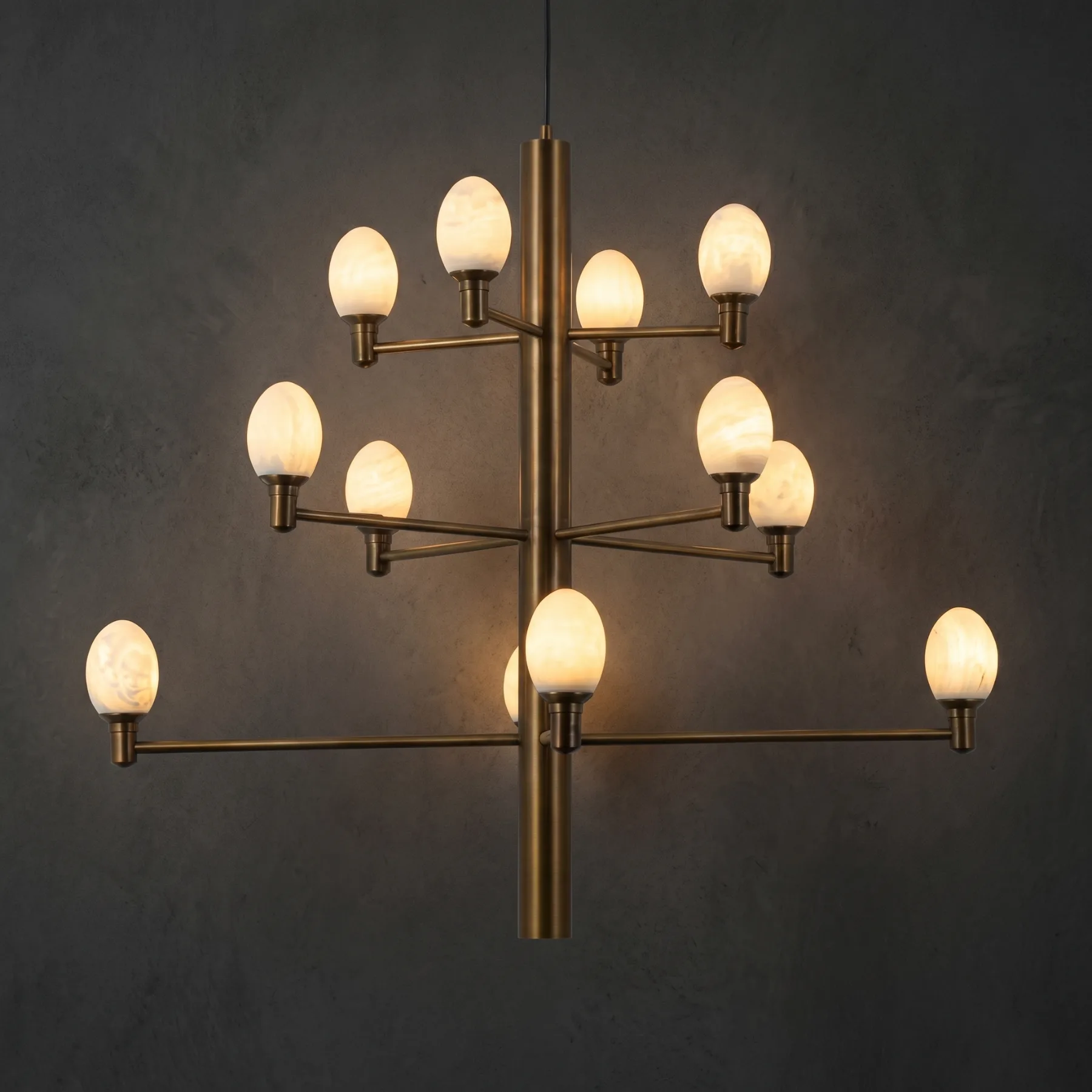 Bronze Alabaster Branch Chandelier custom chandeliers