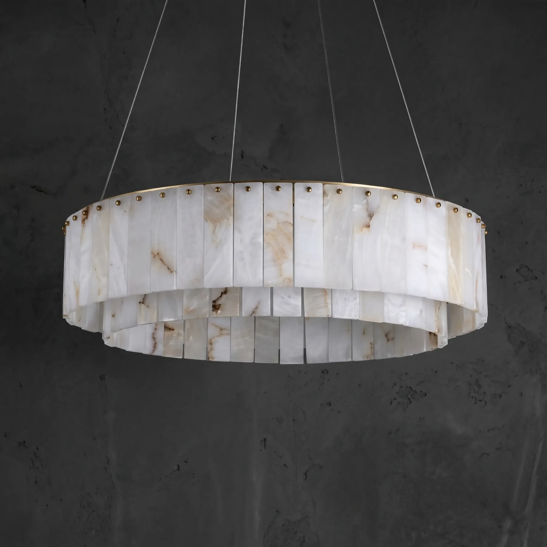 Luminous Alabaster Ring Chandelier image 2