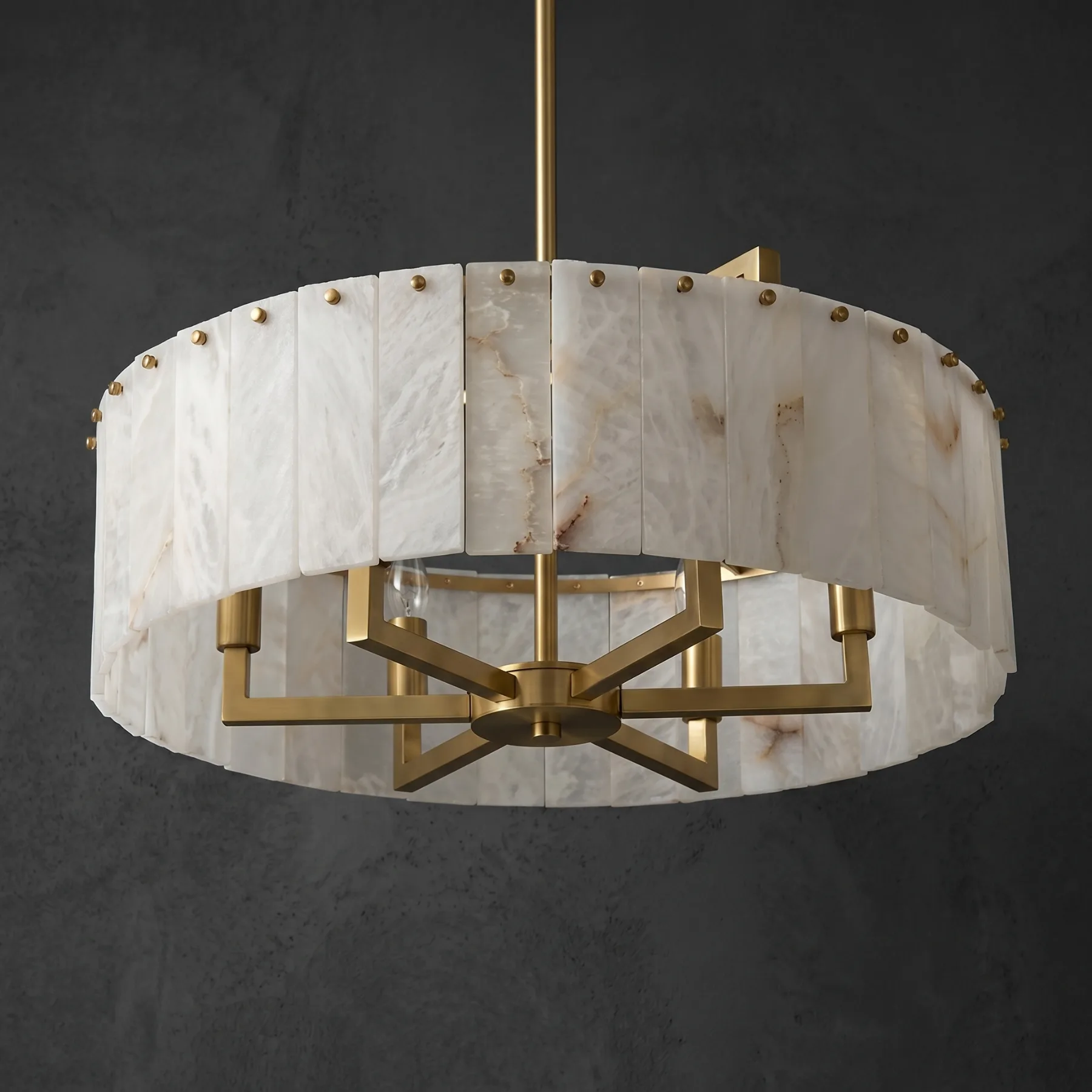 Aureate Alabaster Drum Chandelier image 2
