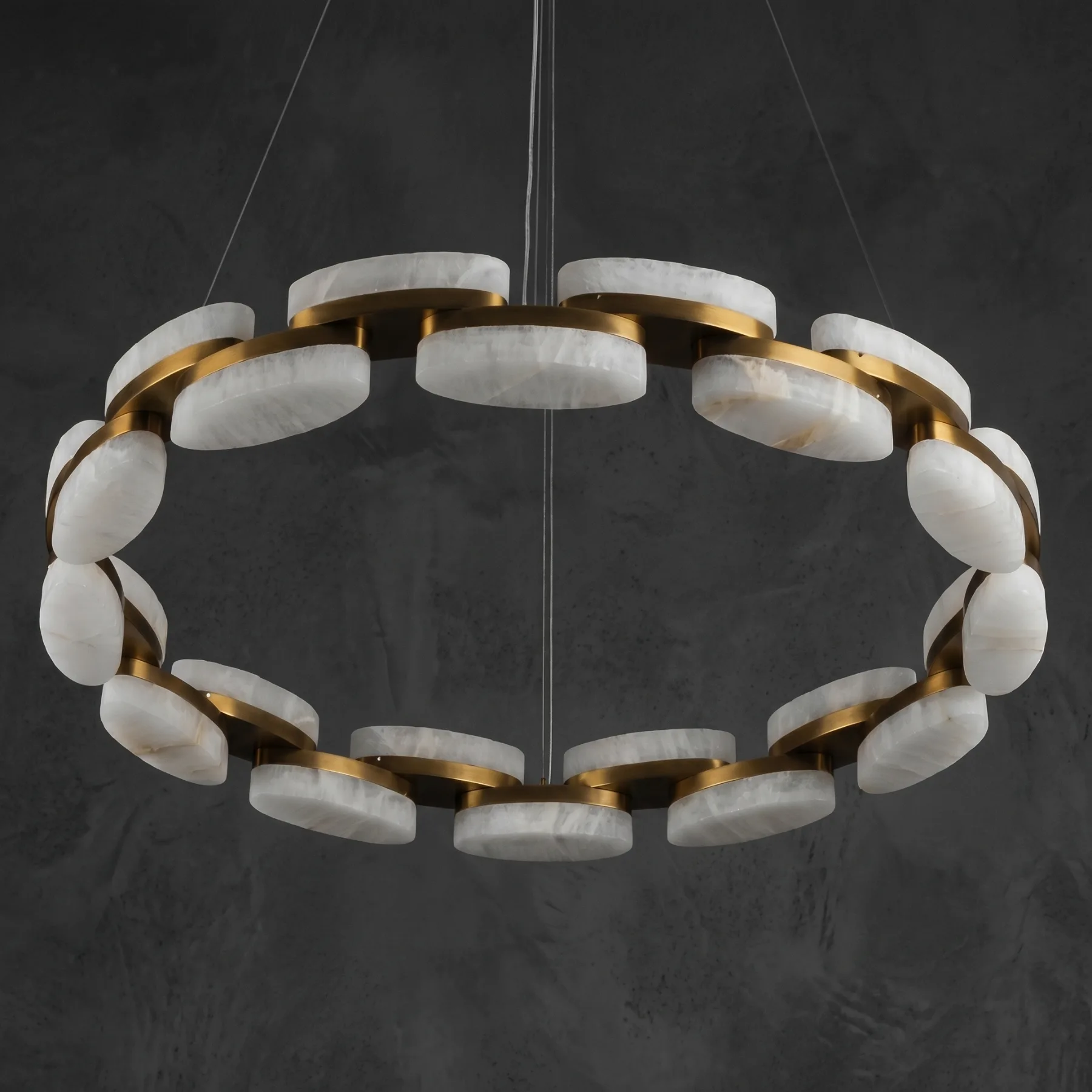Luminous Alabaster Ring Chandelier image 2