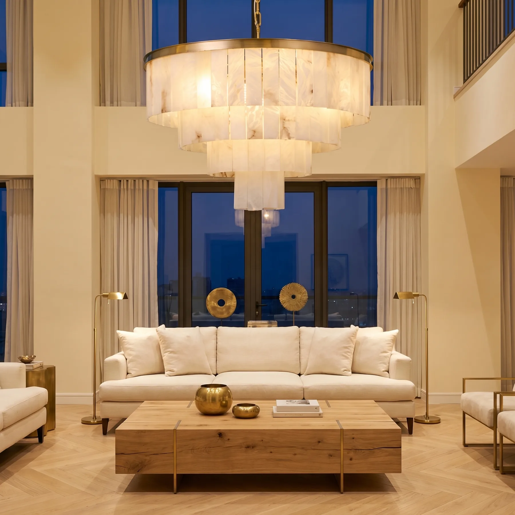 Luminous Alabaster Tier Chandelier image 3