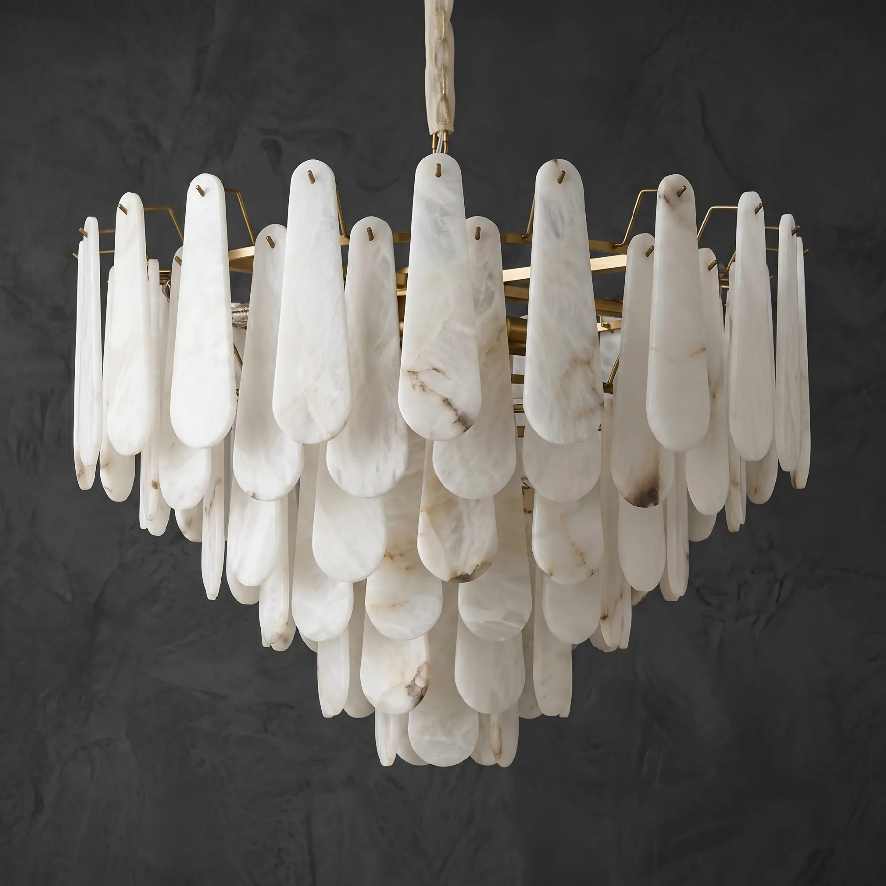 Luminous Alabaster Cascade Chandelier image 2