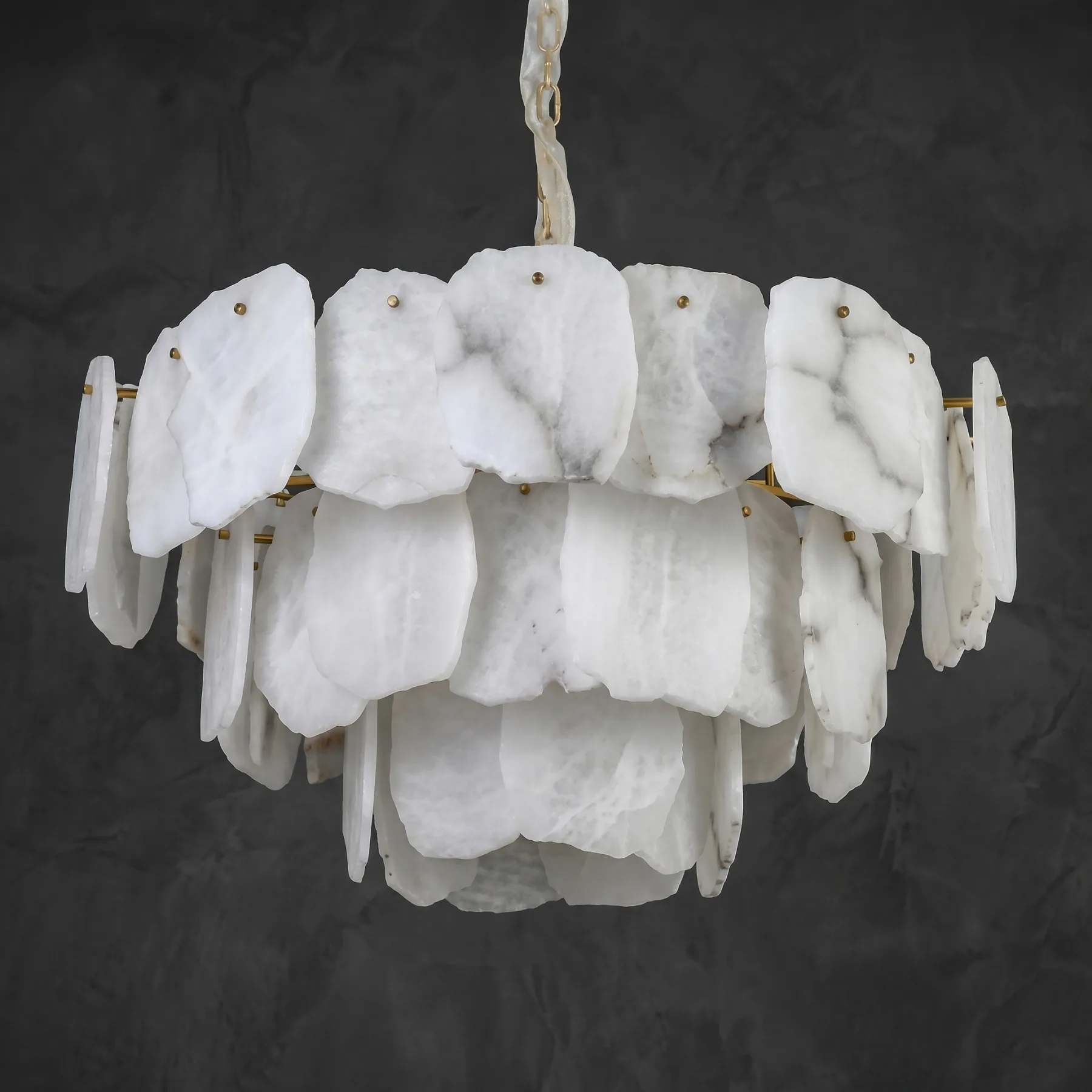 Luminous Alabaster Tiered Chandelier image 2