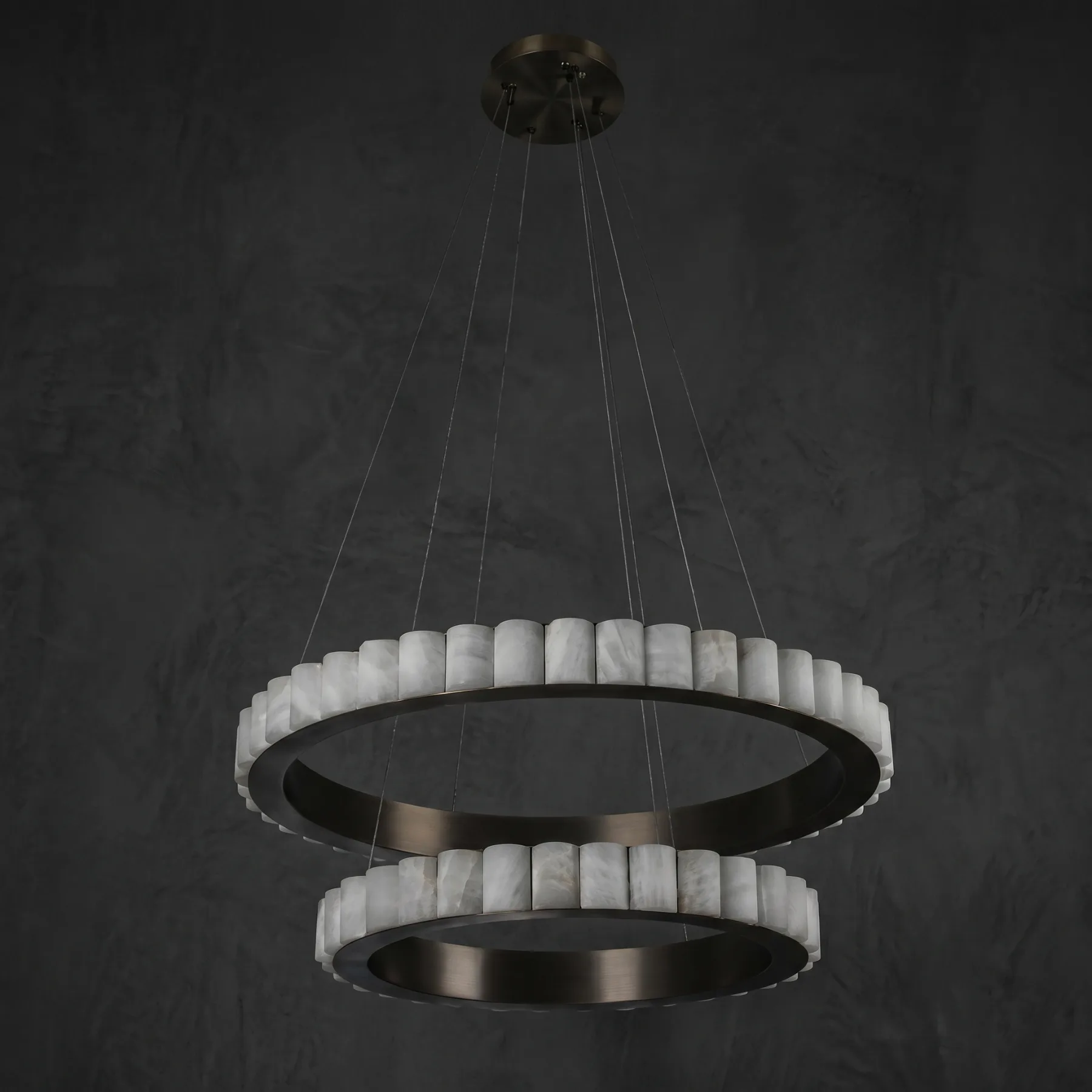 Luminous Alabaster Ring Chandelier image 2