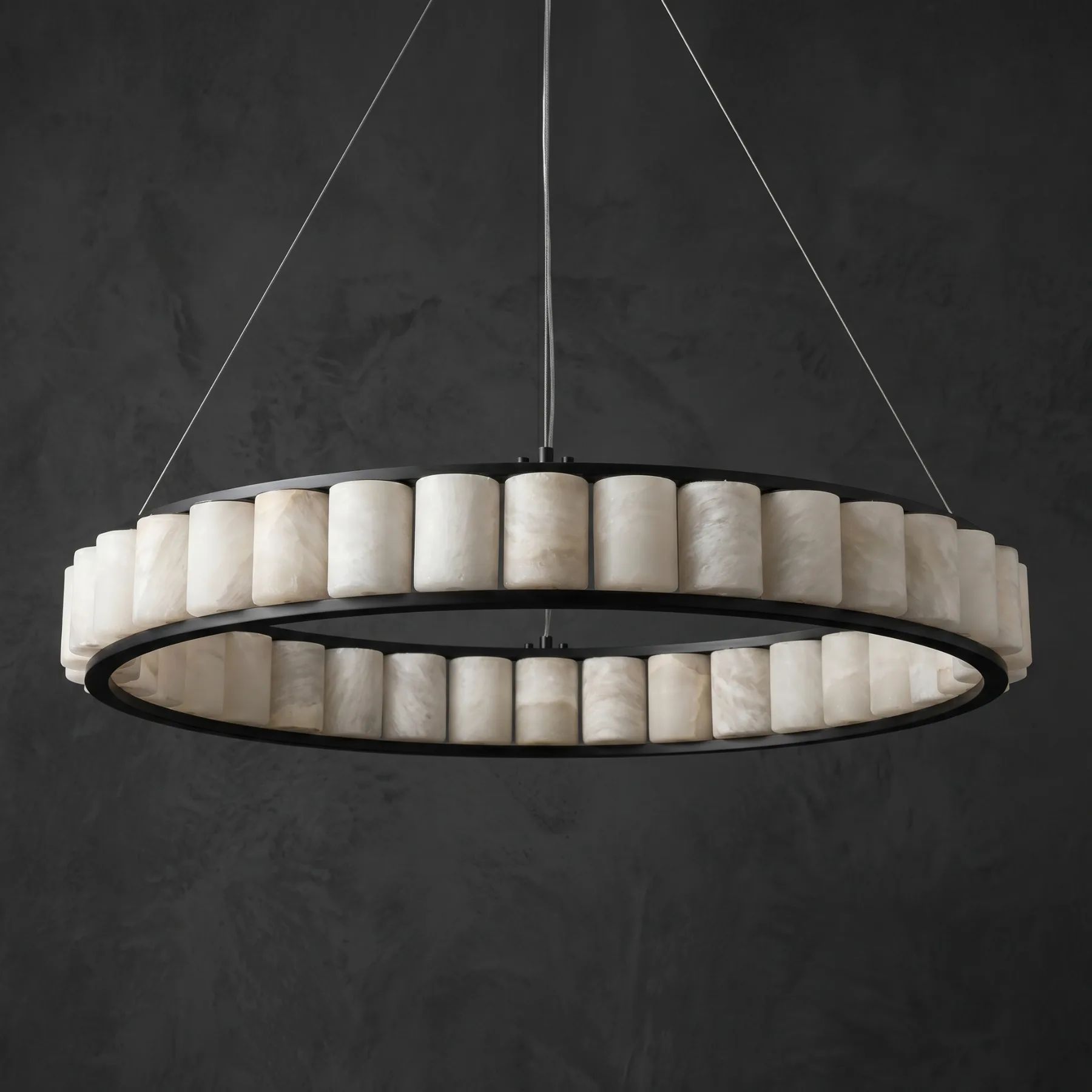 Luminous Alabaster Ring Chandelier image 2