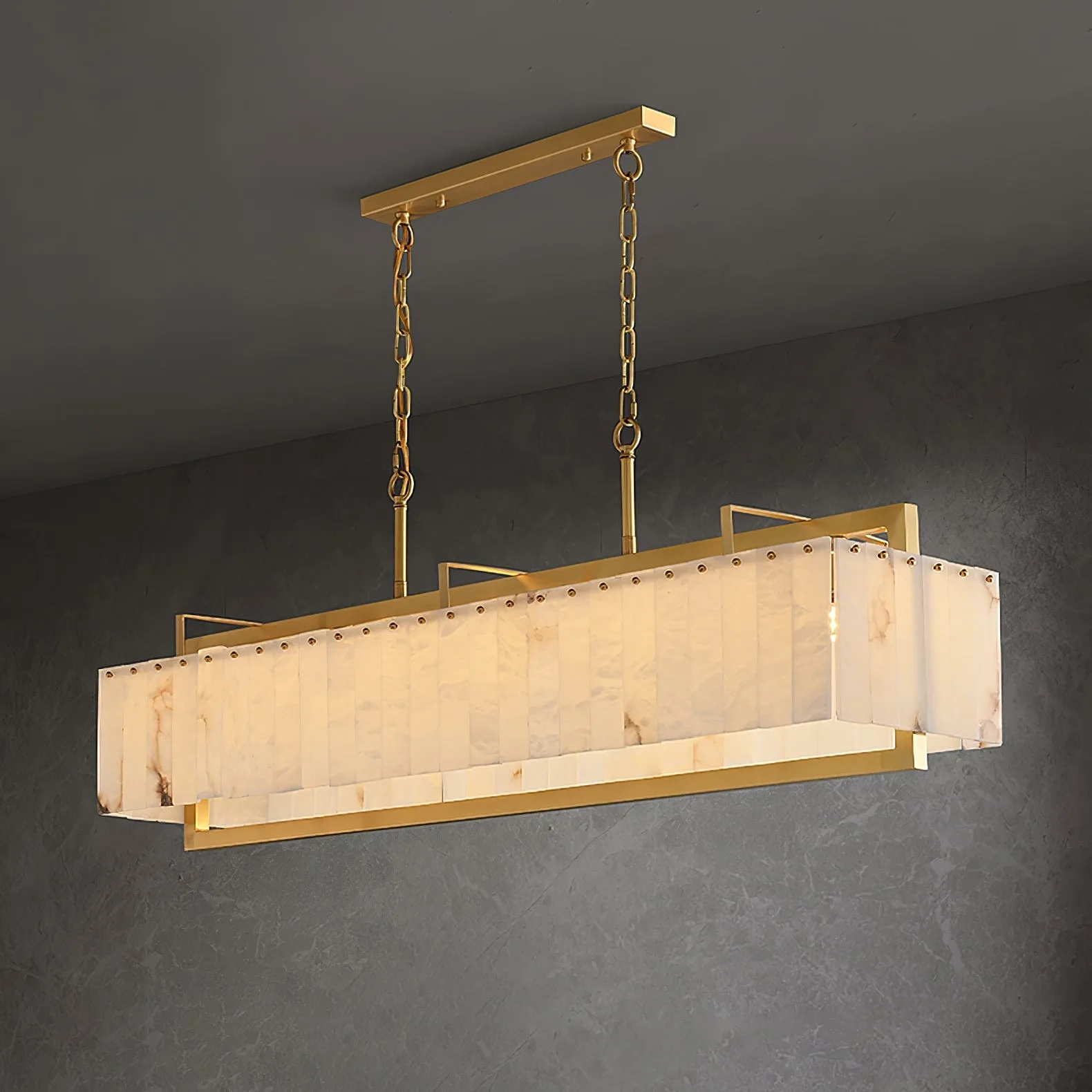 Luminous Alabaster Linear Chandelier image 6