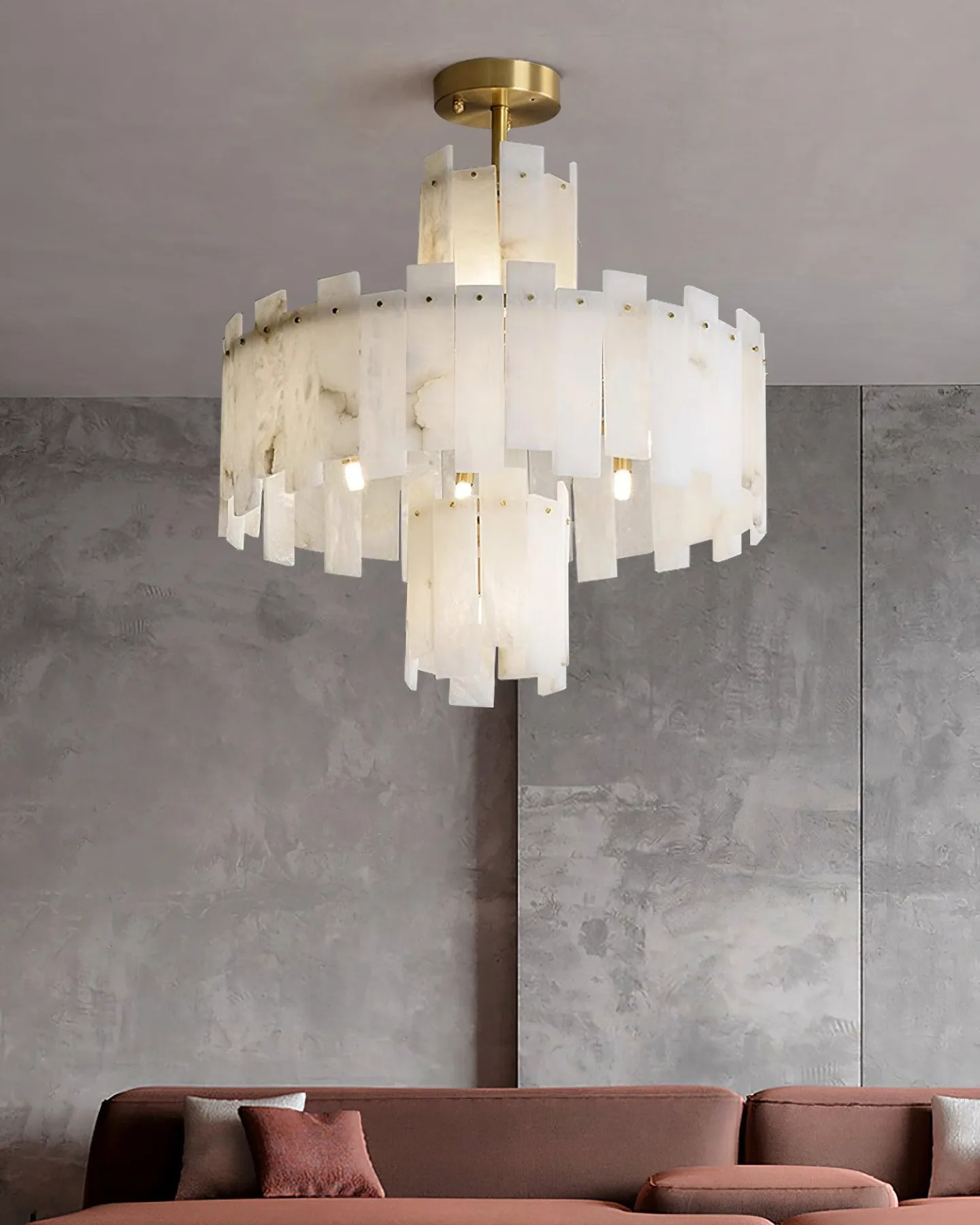 Aurelian Alabaster Tiered Chandelier image 3