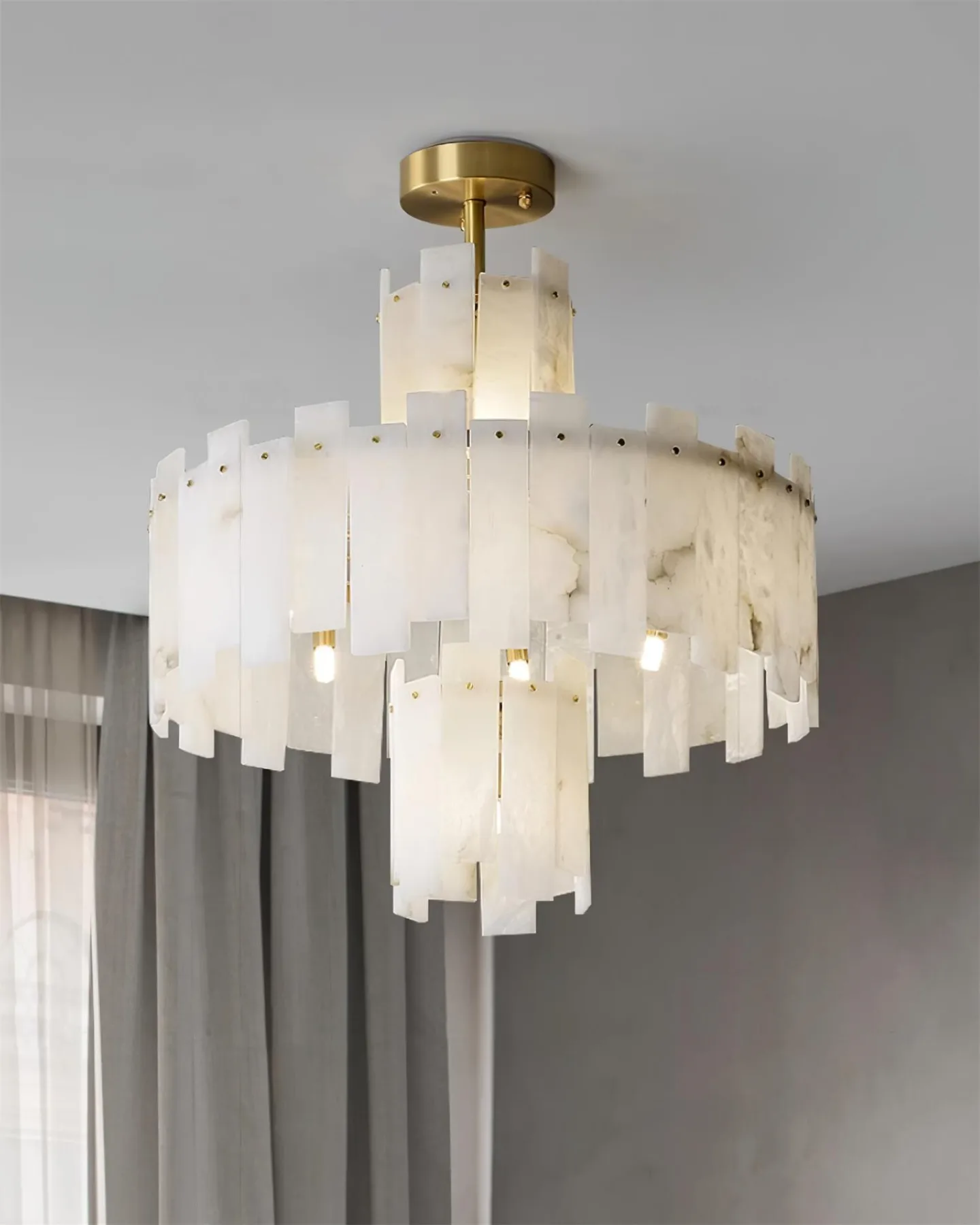 Aurelian Alabaster Tiered Chandelier image 6