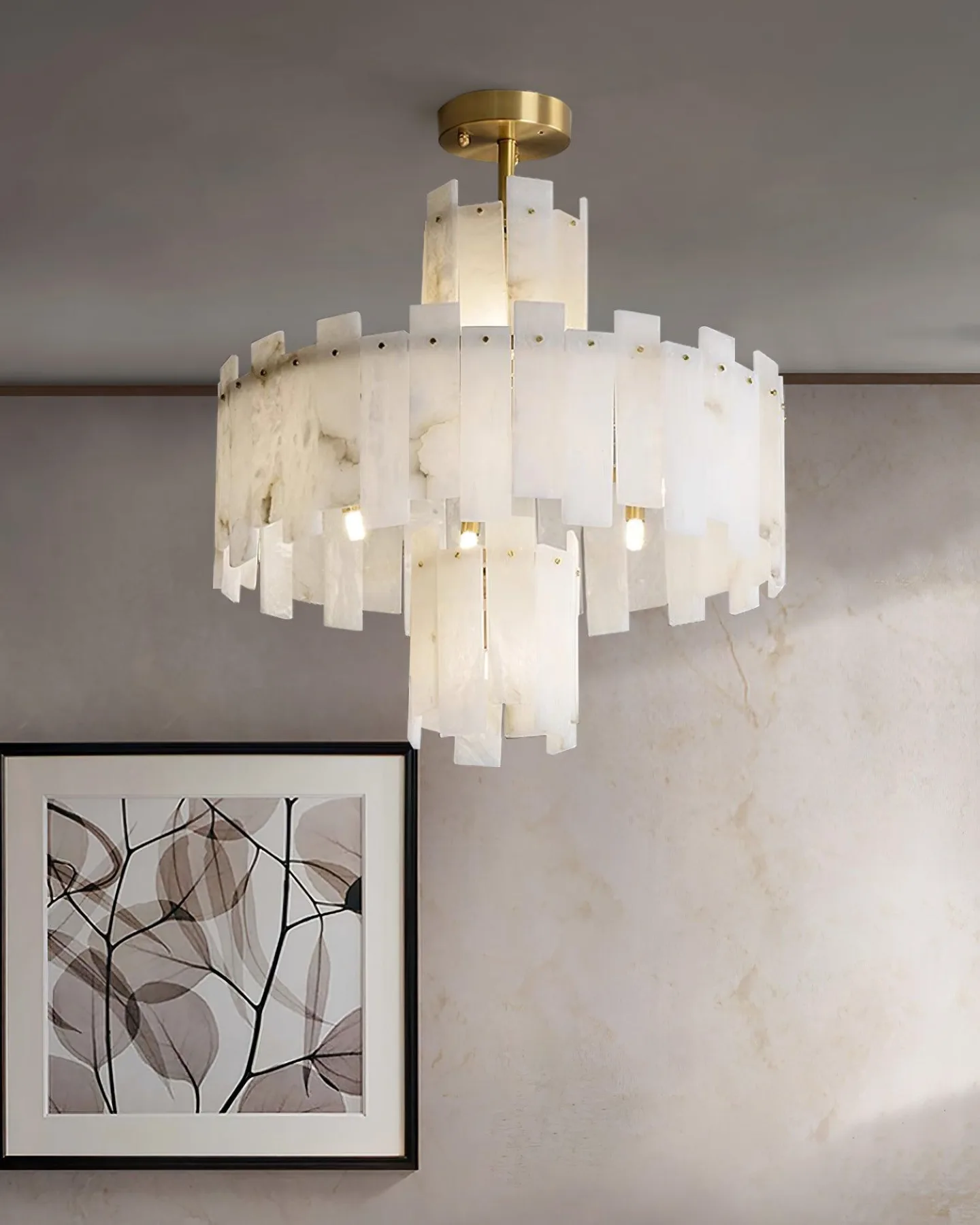 Aurelian Alabaster Tiered Chandelier image 5