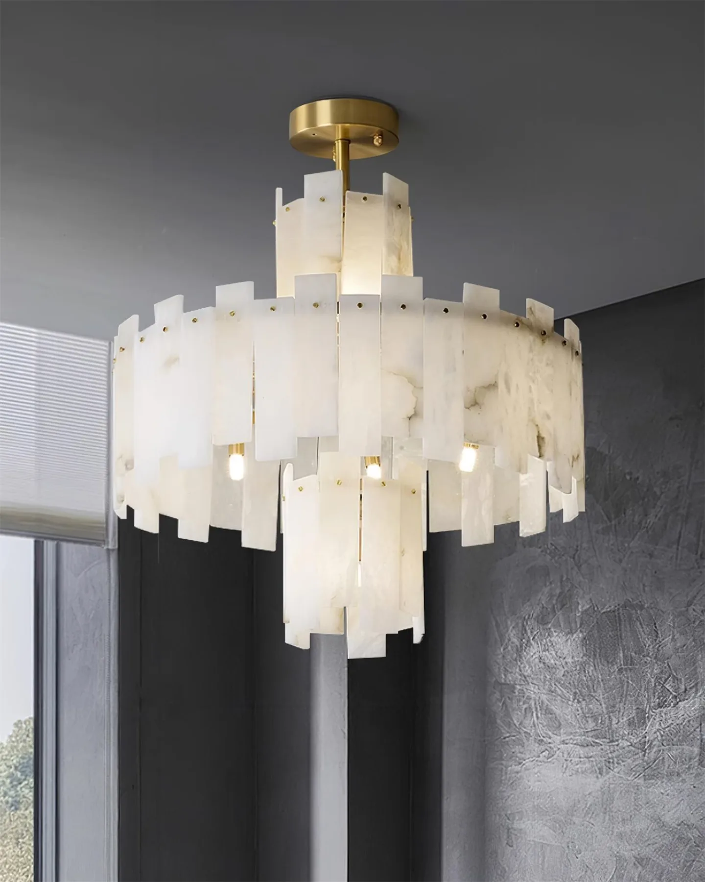 Aurelian Alabaster Tiered Chandelier image 4
