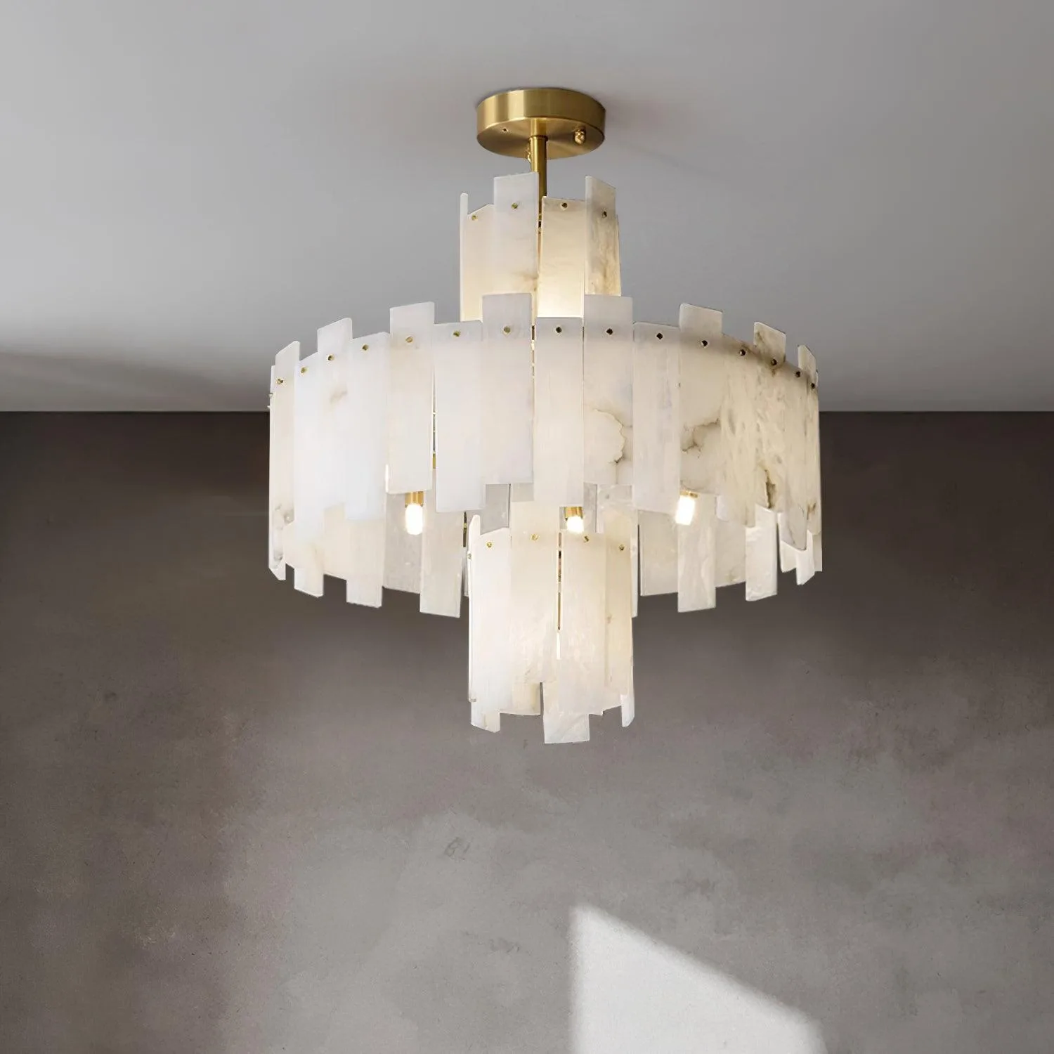 Aurelian Alabaster Tiered Chandelier custom chandeliers