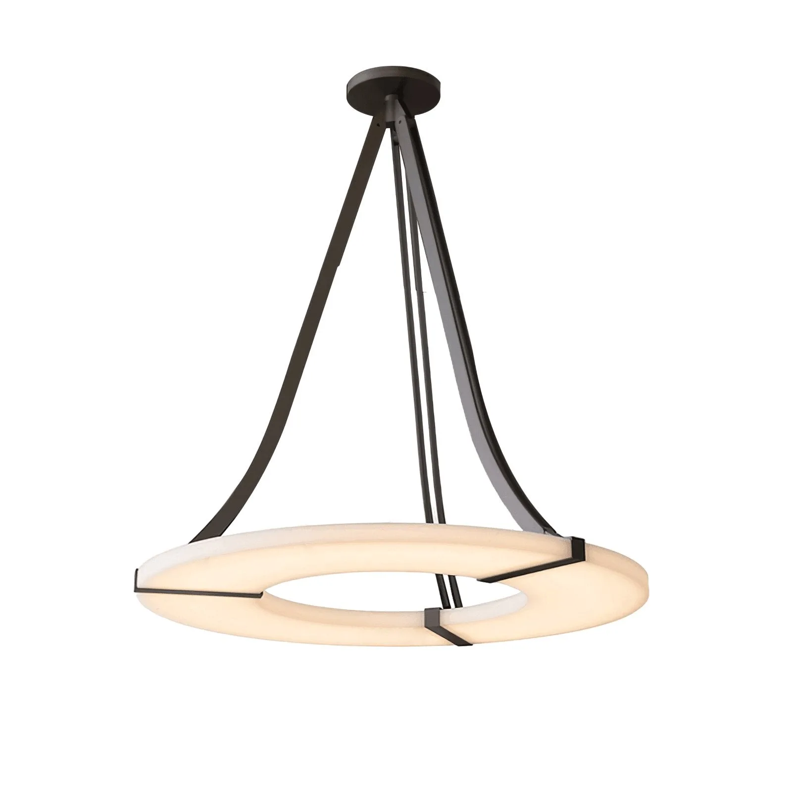 Halo Alabaster Ring Chandelier custom chandeliers
