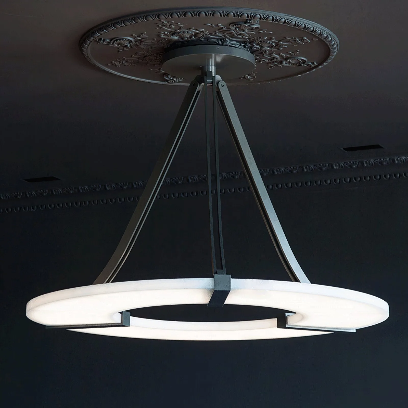 Halo Alabaster Ring Chandelier image 7
