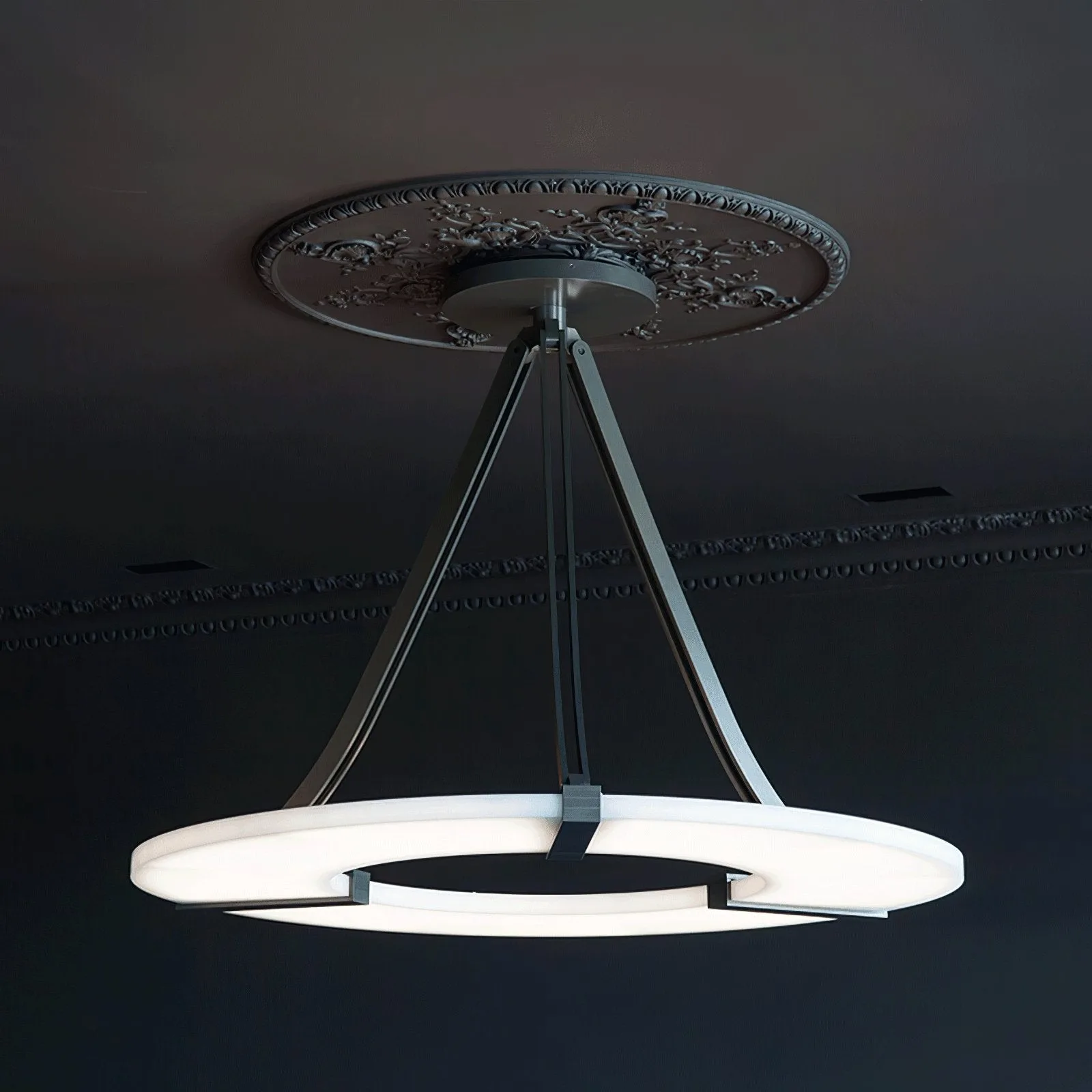 Halo Alabaster Ring Chandelier image 2