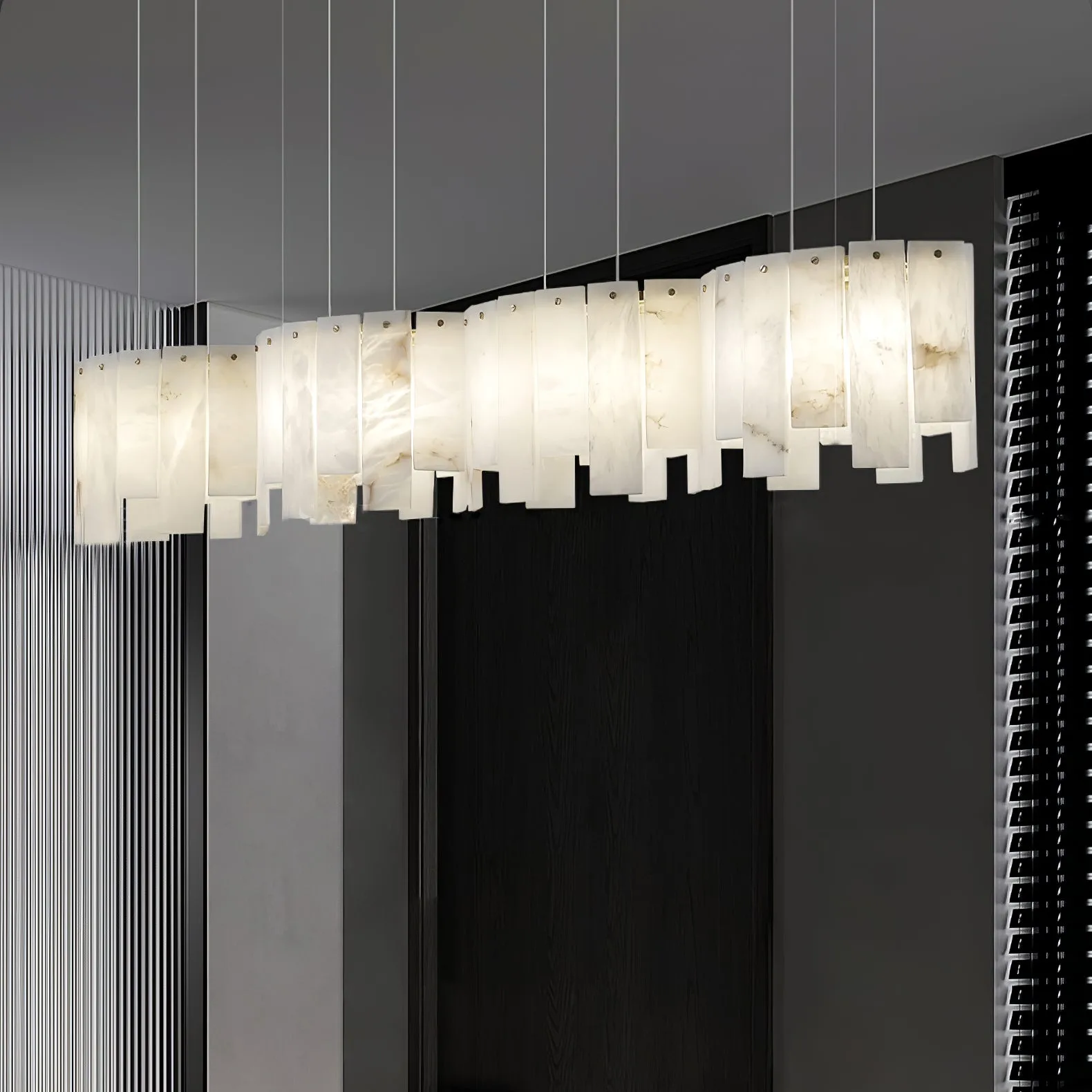 Luminous Alabaster Linear Chandelier image 3