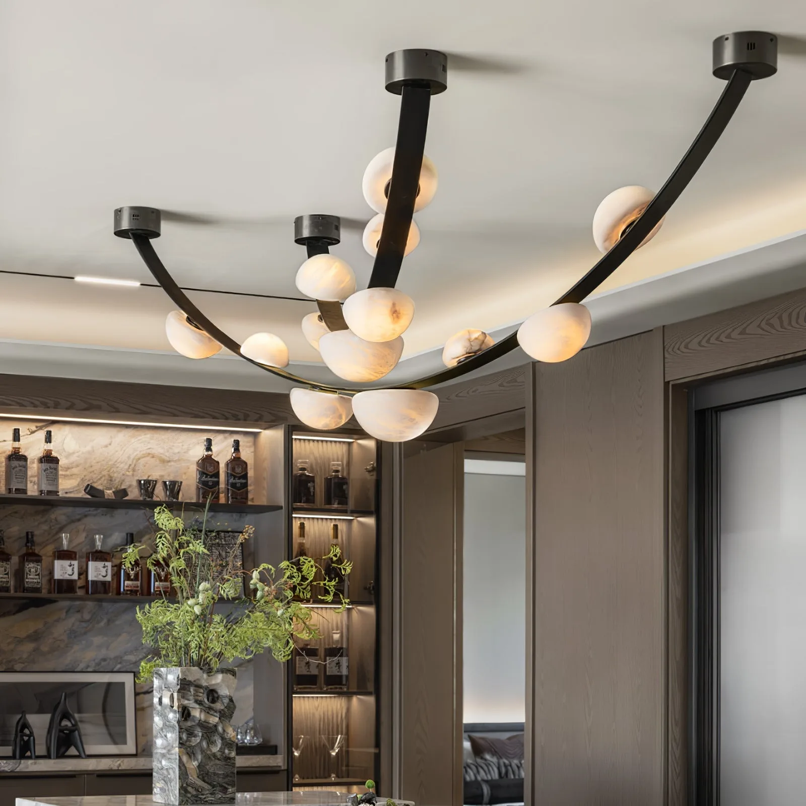 Arcadia Alabaster Branch Chandelier image 2