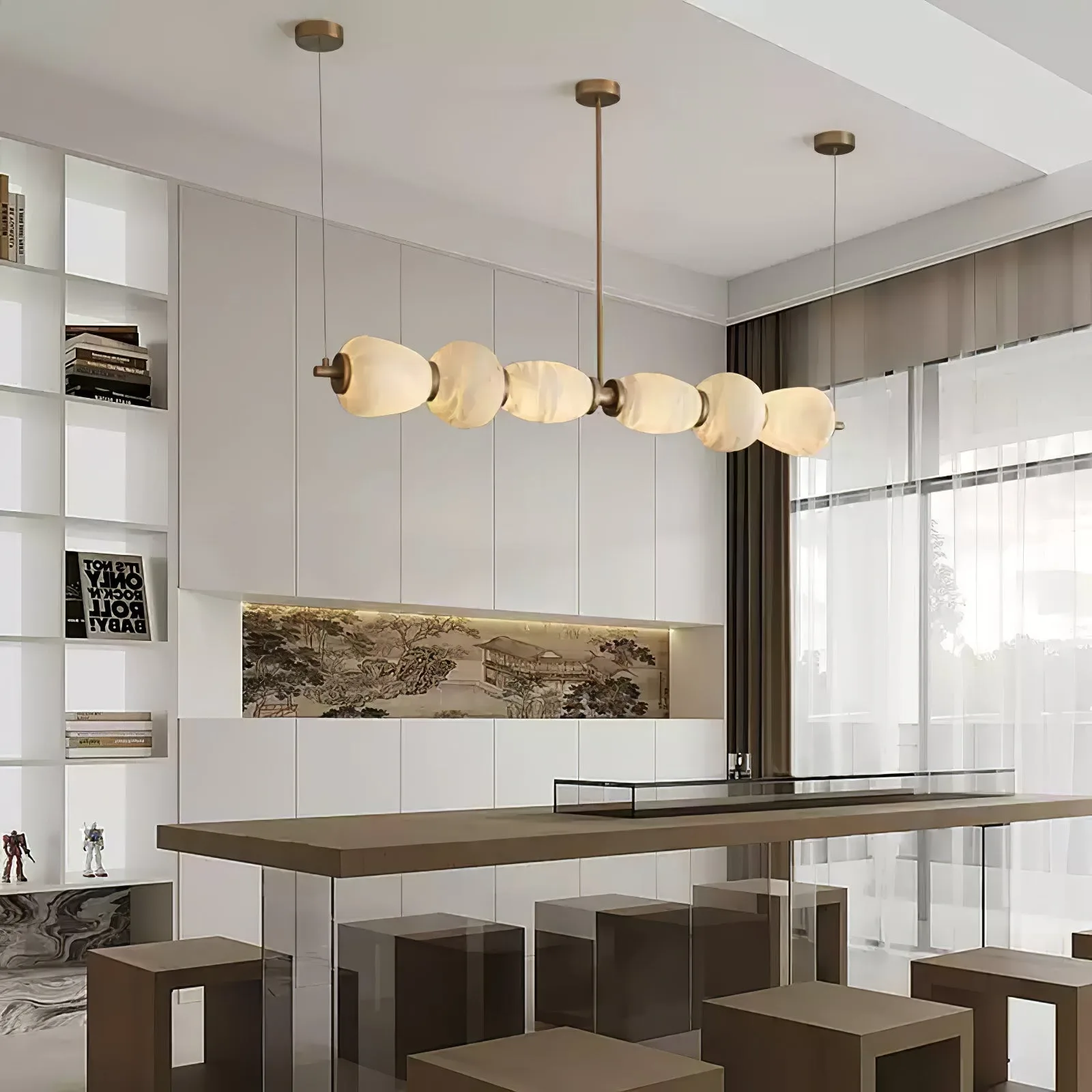 Luminous Alabaster Linear Chandelier image 2