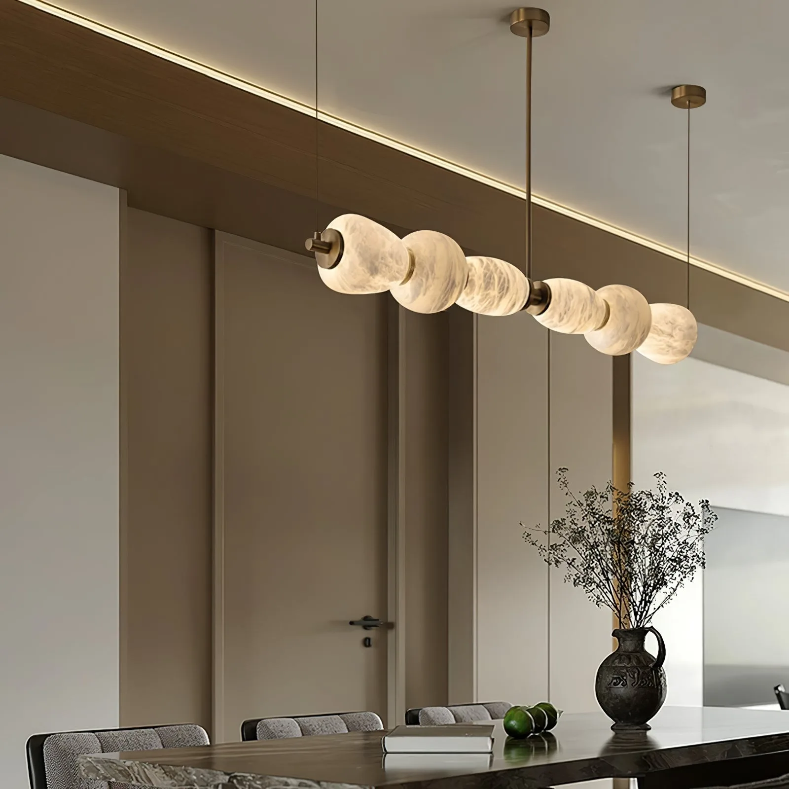 Luminous Alabaster Linear Chandelier image 4