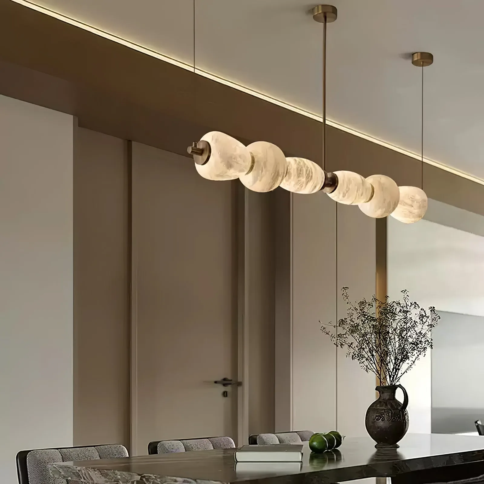 Luminous Alabaster Linear Chandelier image 6