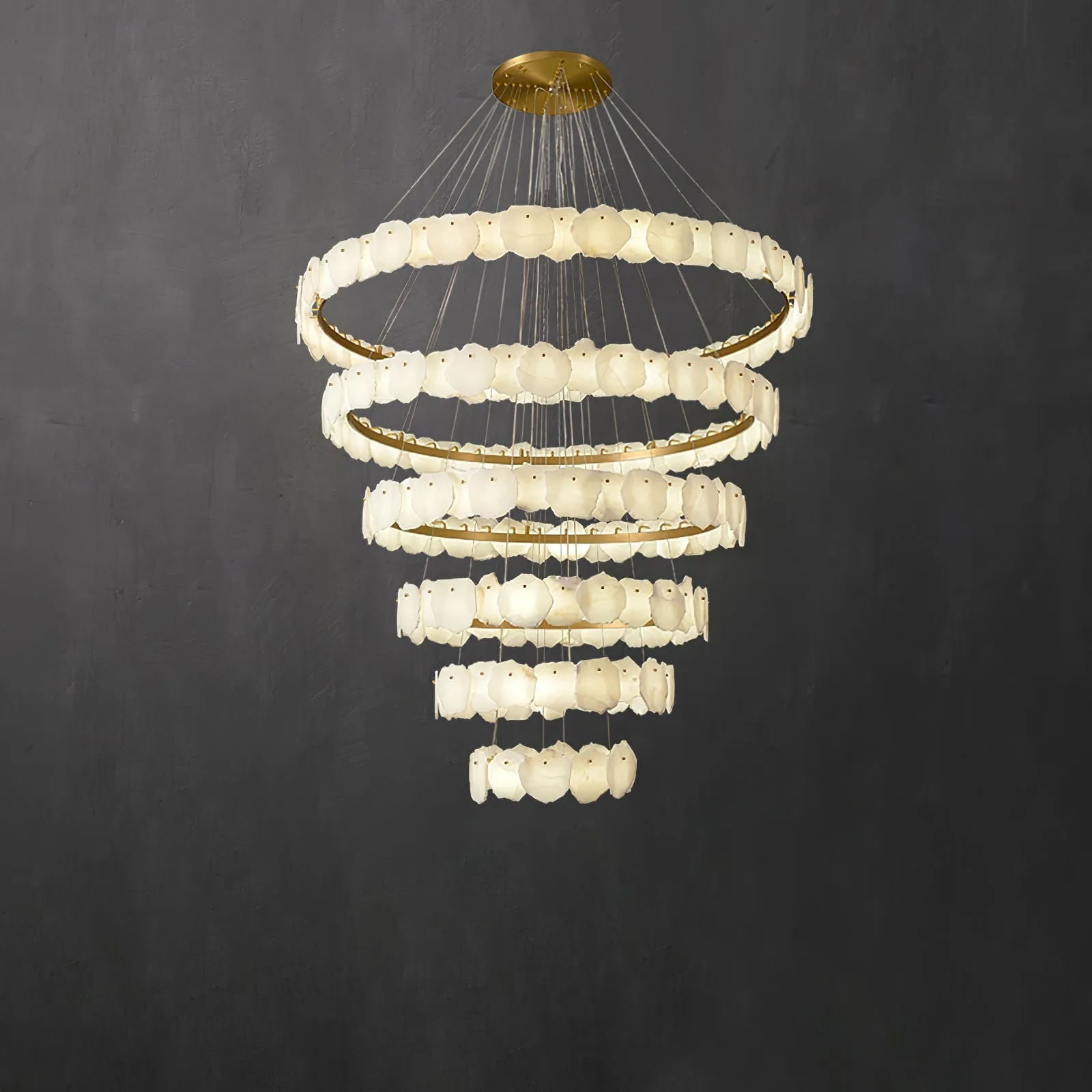 Luminous Alabaster Ring Chandelier image 7