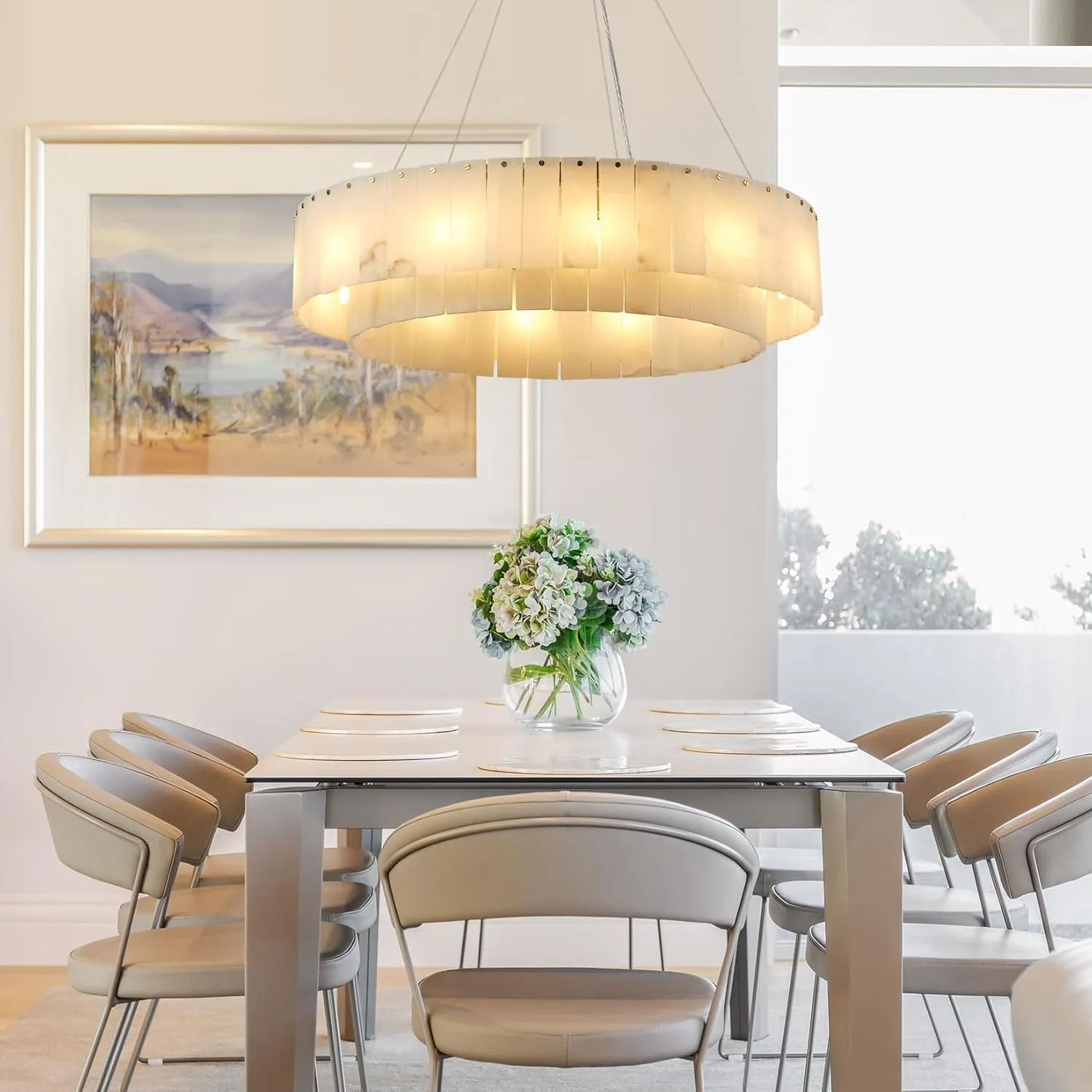 Luminous Shell Alabaster Chandelier image 5