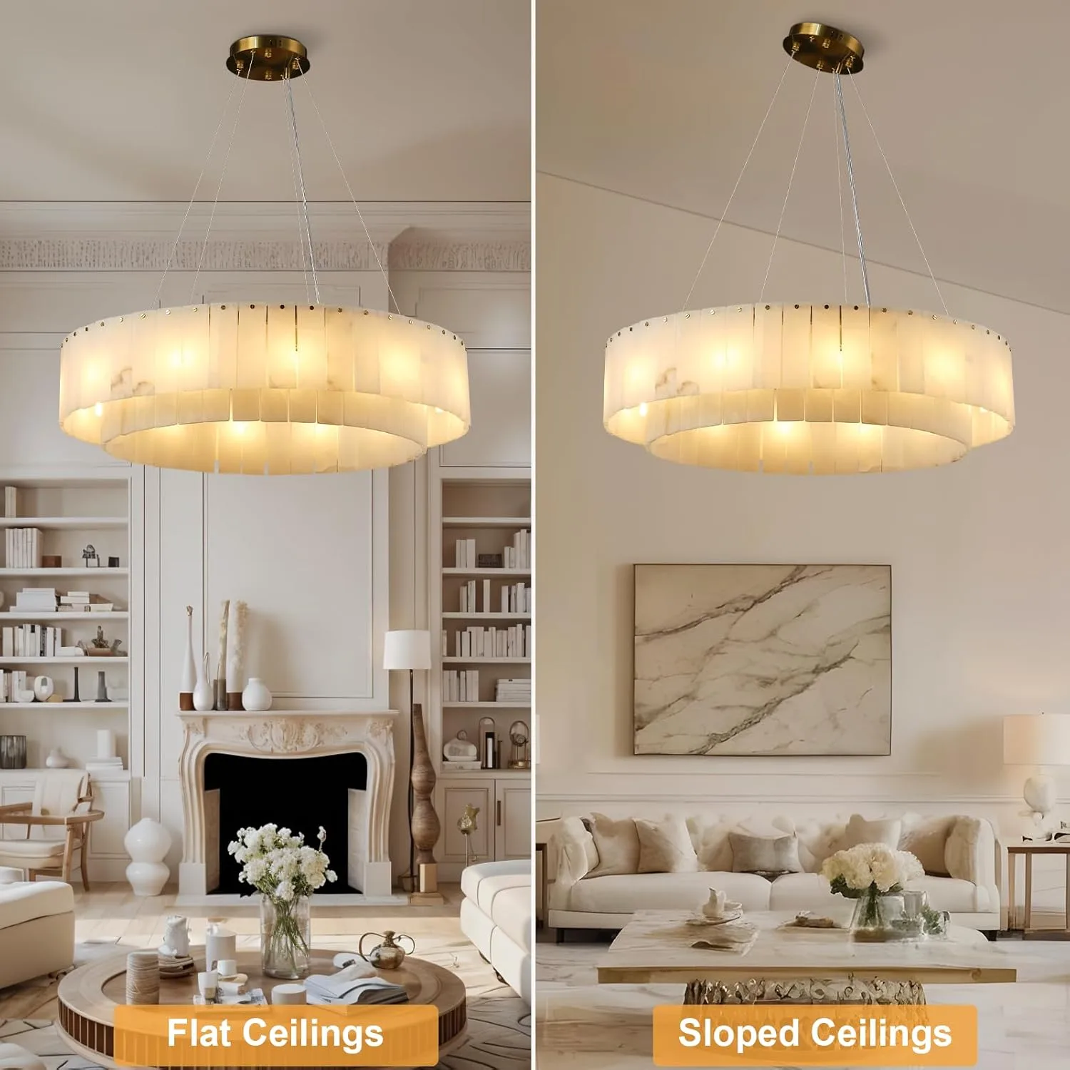 Luminous Shell Alabaster Chandelier image 4