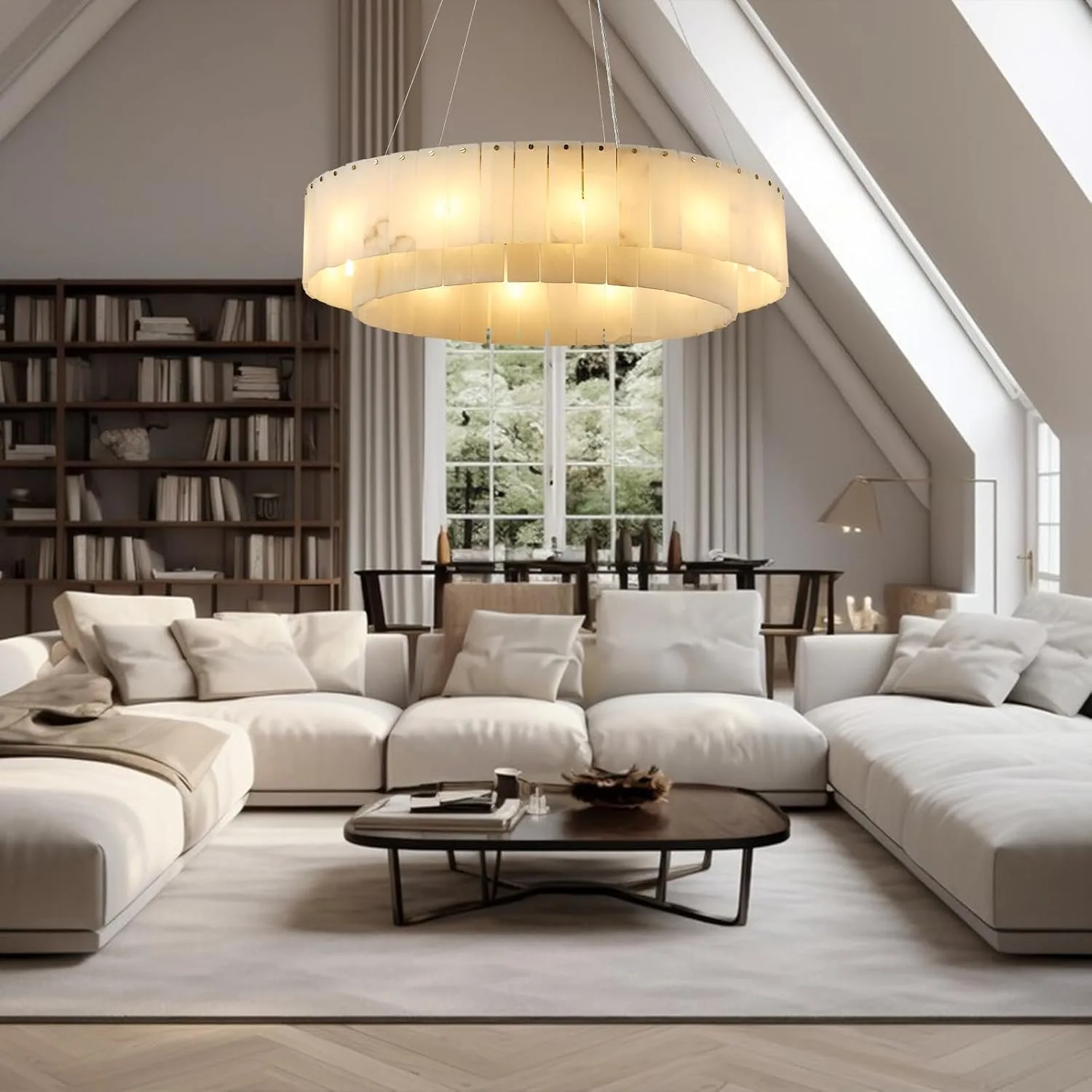 Luminous Shell Alabaster Chandelier image 2