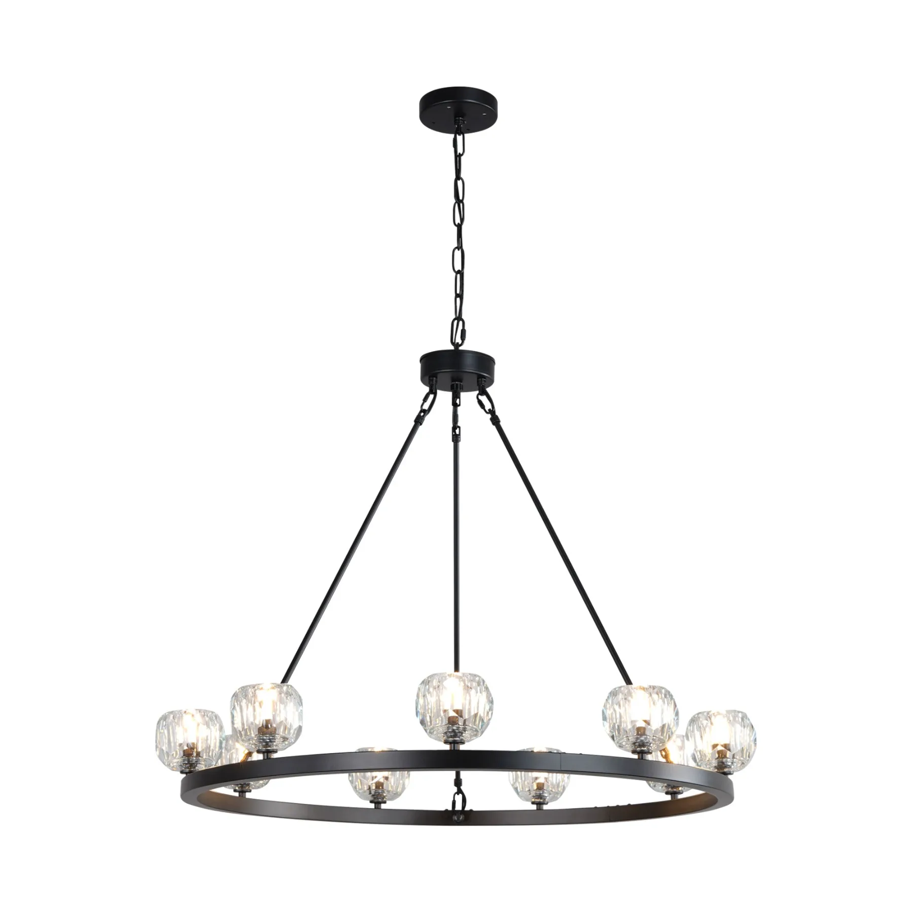 Iron Halo Crystal Chandelier custom chandeliers