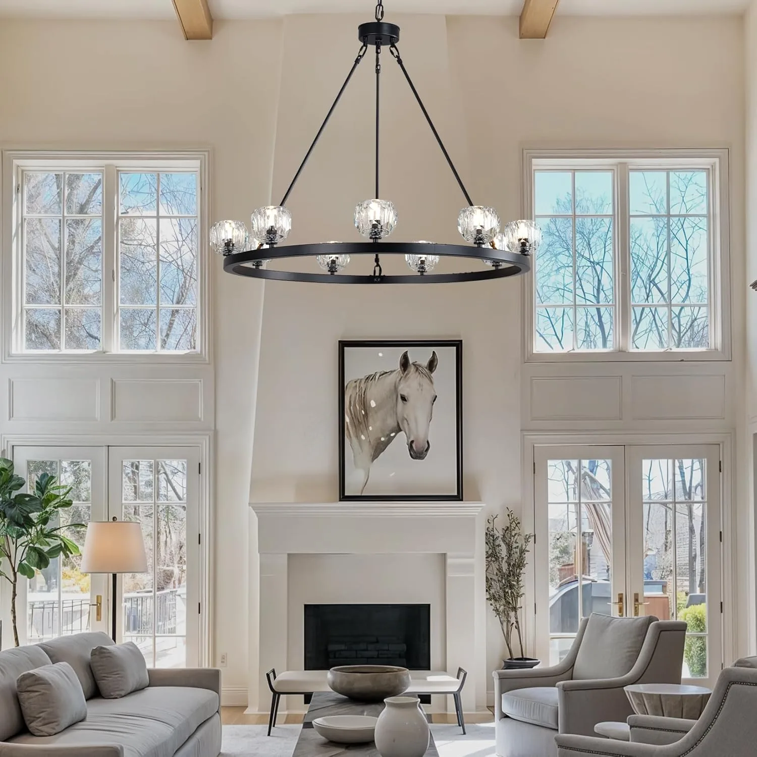 Iron Halo Crystal Chandelier image 2