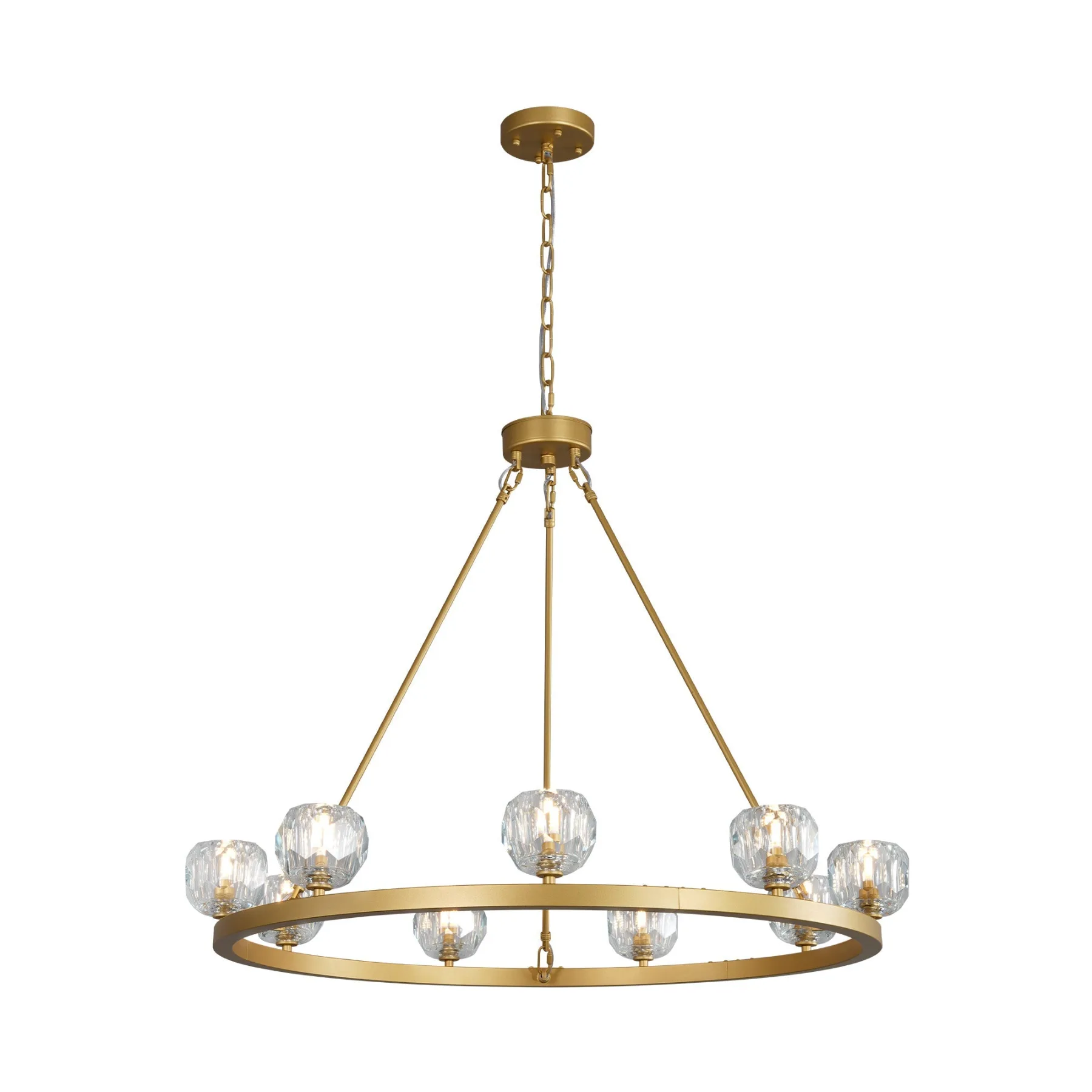 Gilded Crystal Ring Chandelier custom chandeliers