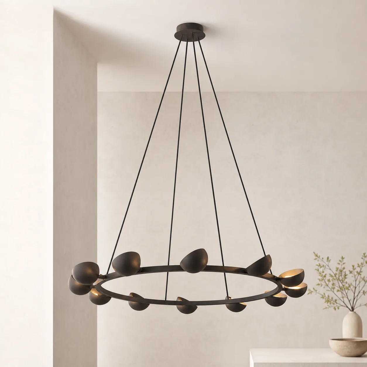 Orbiting Bronze Metal Chandelier image 6