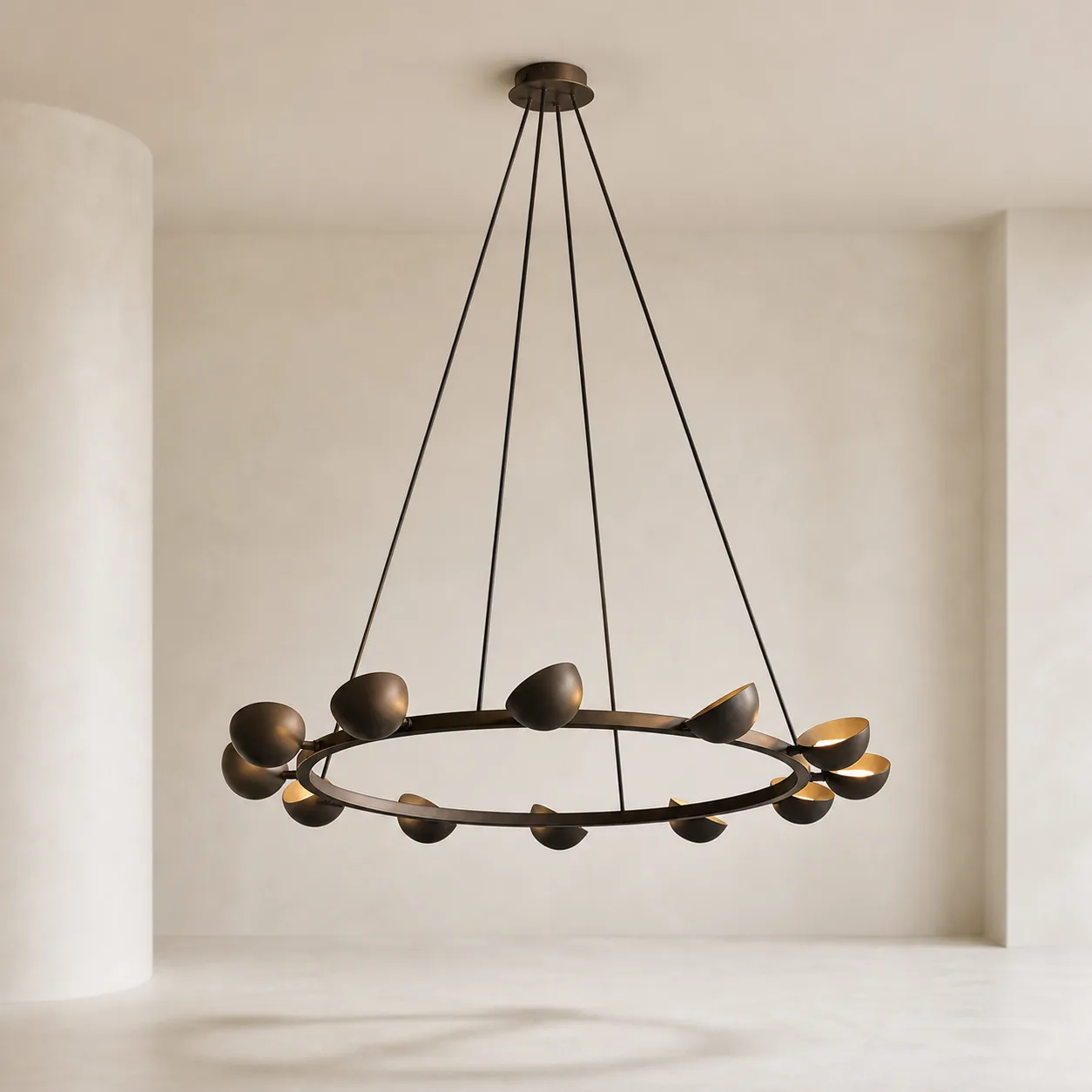 Orbiting Bronze Metal Chandelier image 5