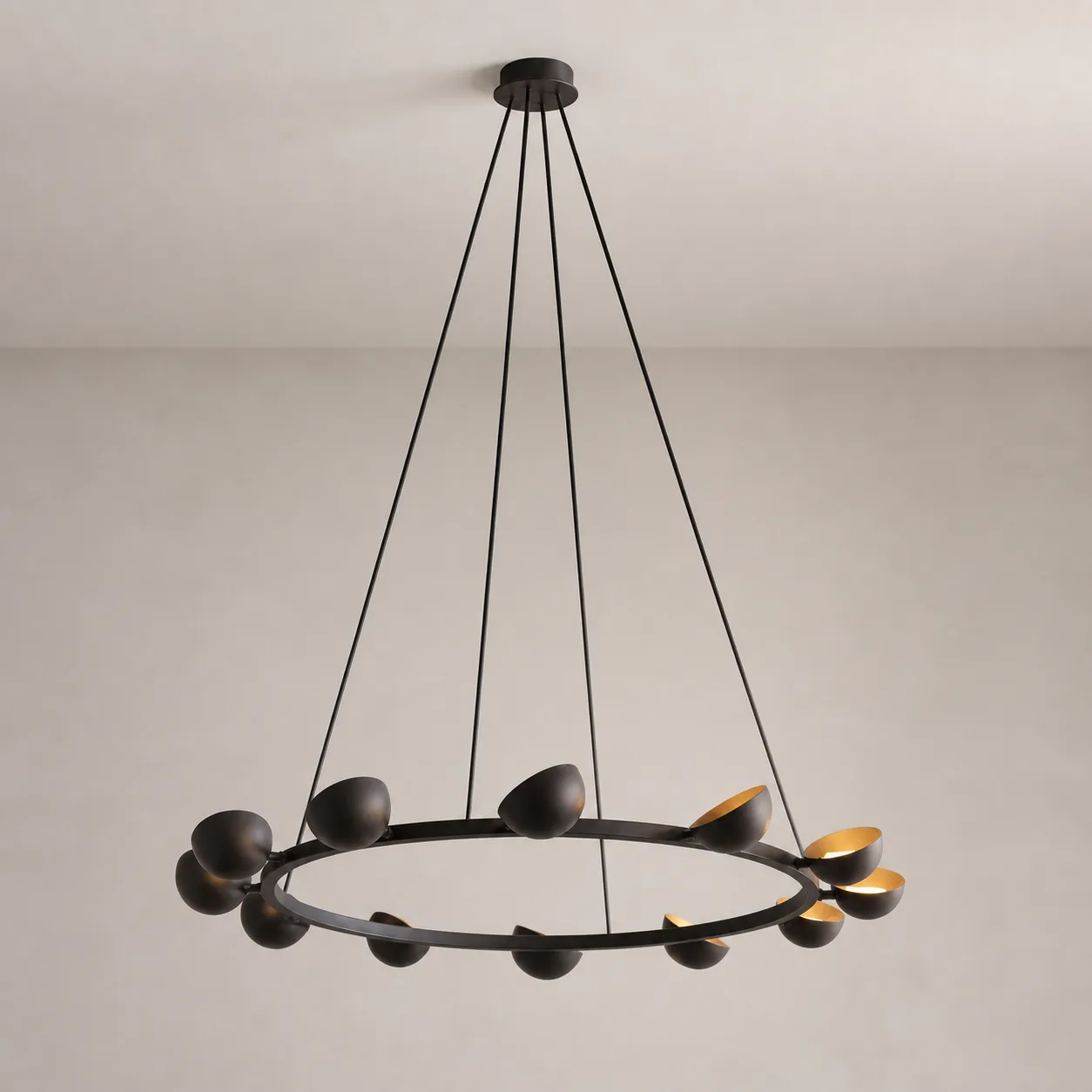 Orbiting Bronze Metal Chandelier image 4