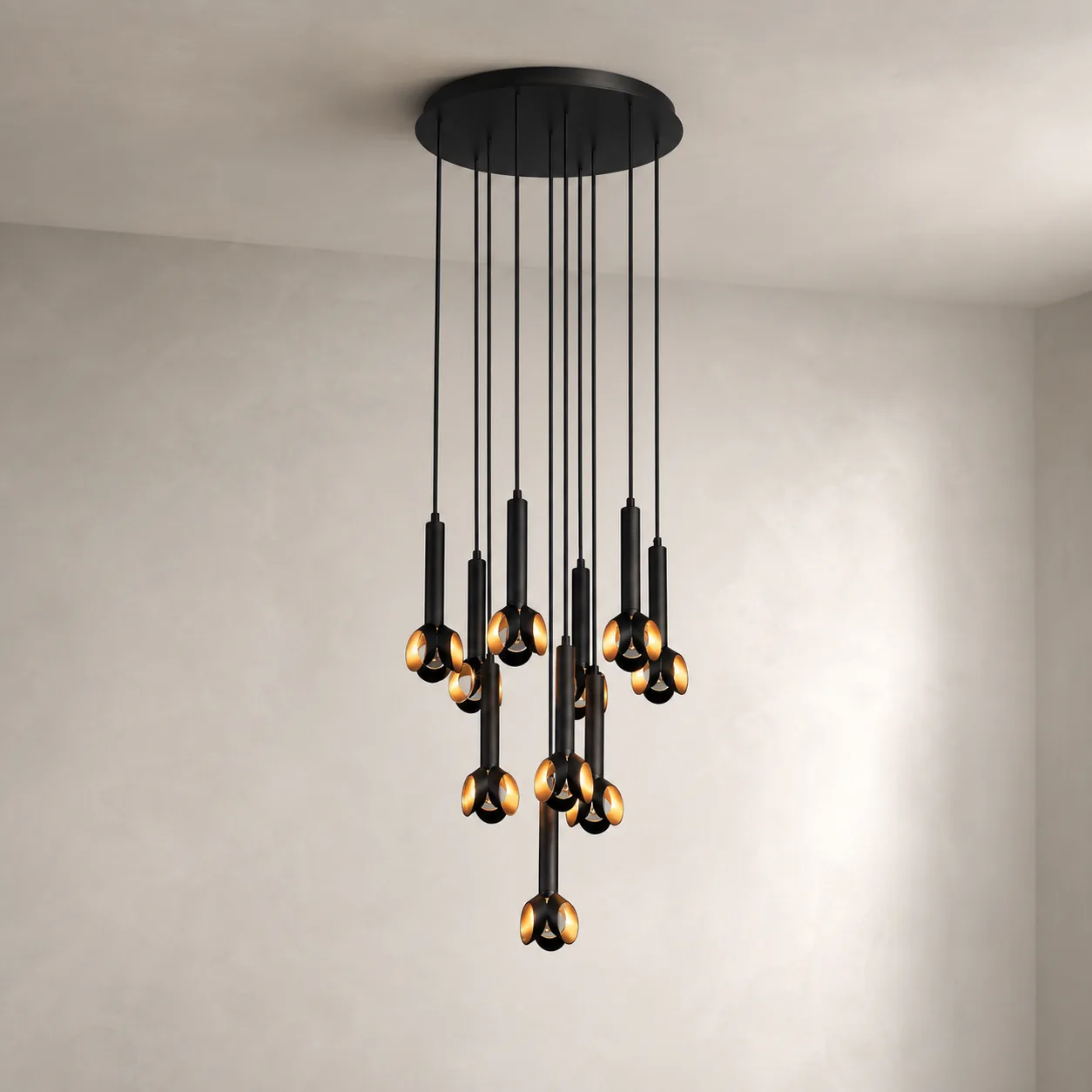 Noir Amber Cluster Chandelier custom chandeliers