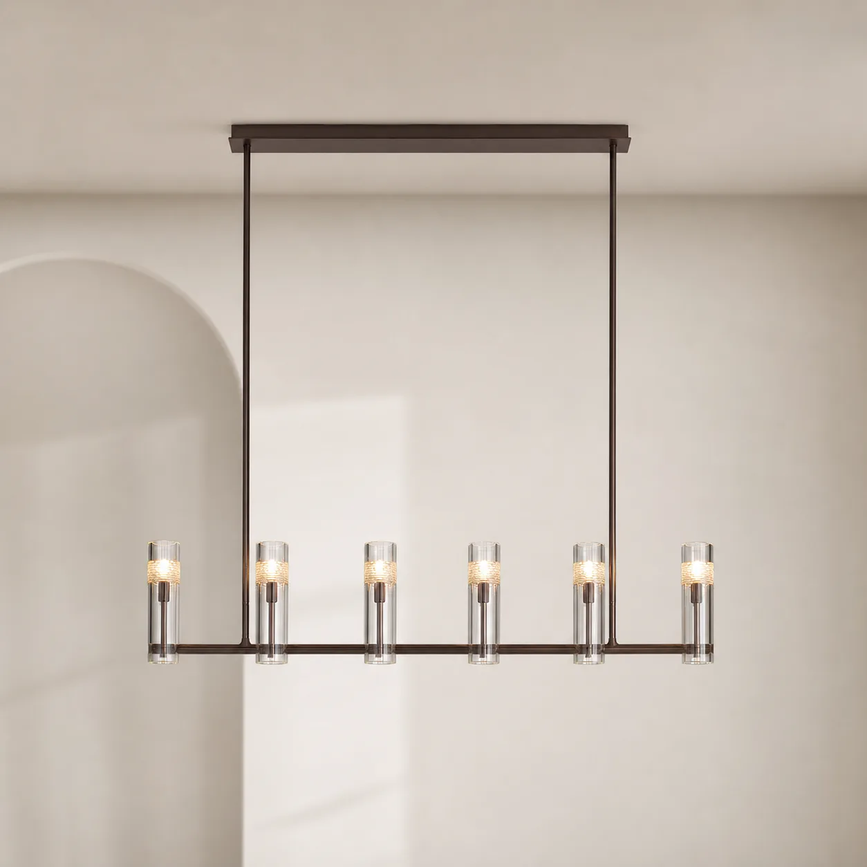 Auburn Glass Linear Chandelier image 3