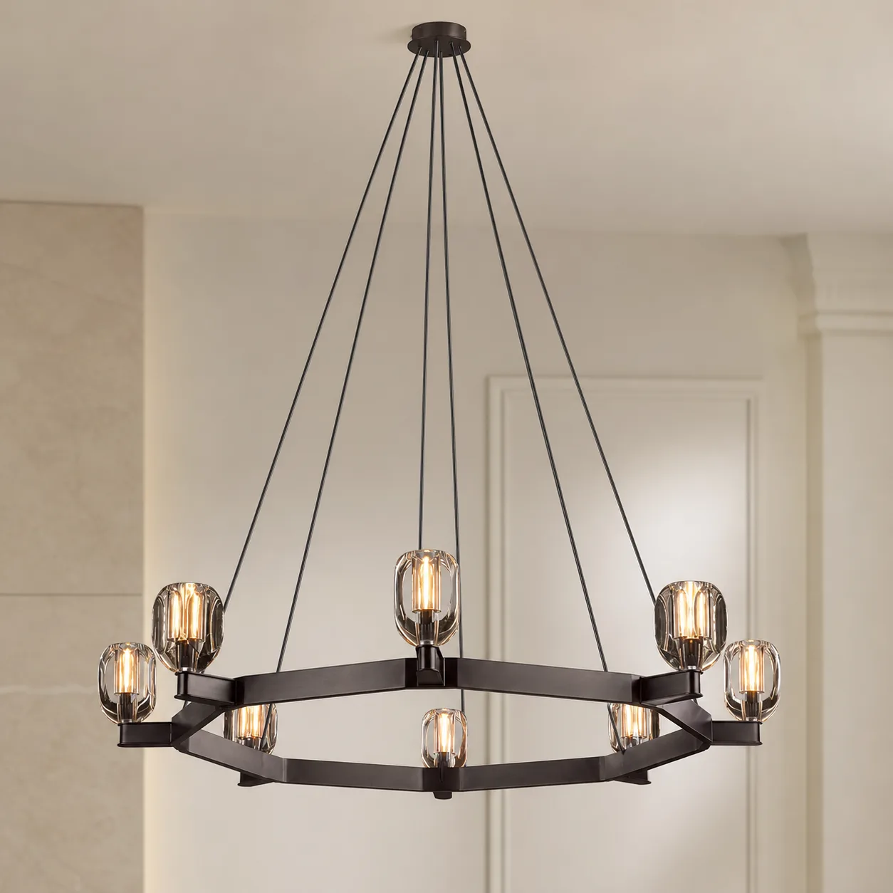 Arcane Iron Glass Chandelier image 2