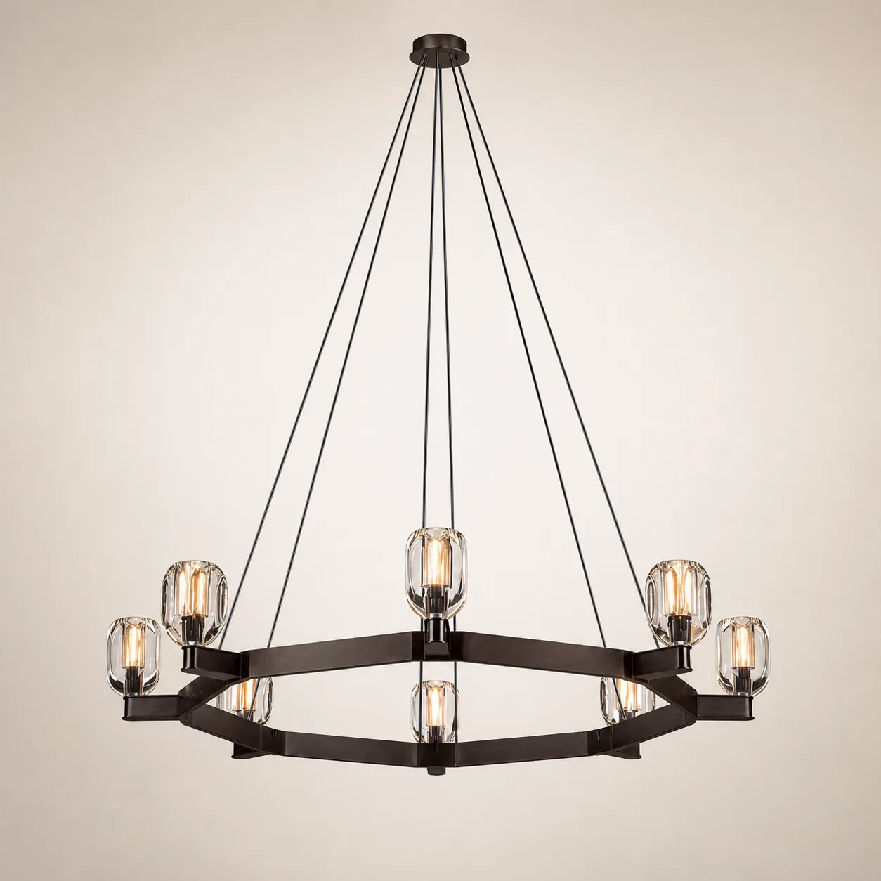 Arcane Iron Glass Chandelier image 3