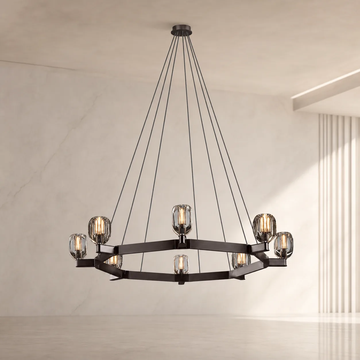 Arcane Iron Glass Chandelier image 6