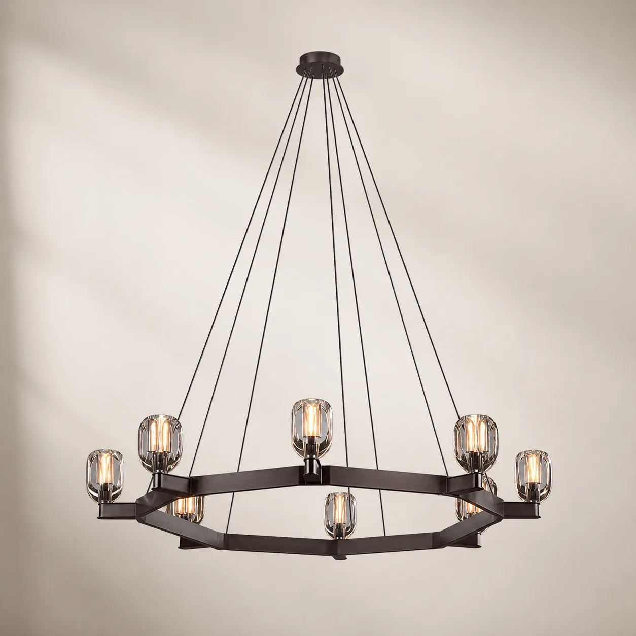 Arcane Iron Glass Chandelier image 5