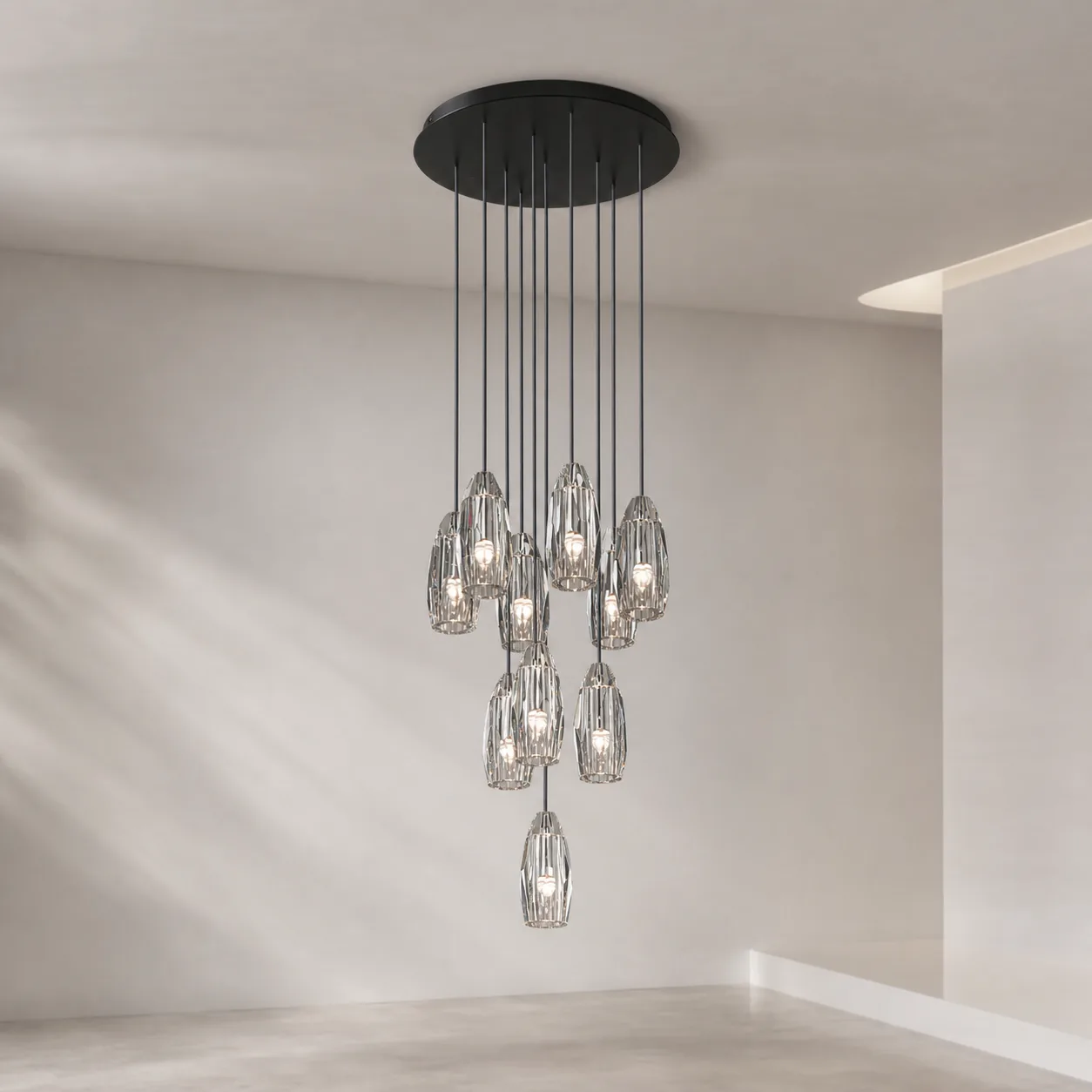 Cascading Crystal Cluster Chandelier image 2