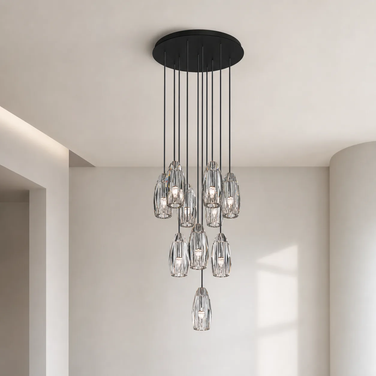 Cascading Crystal Cluster Chandelier image 3