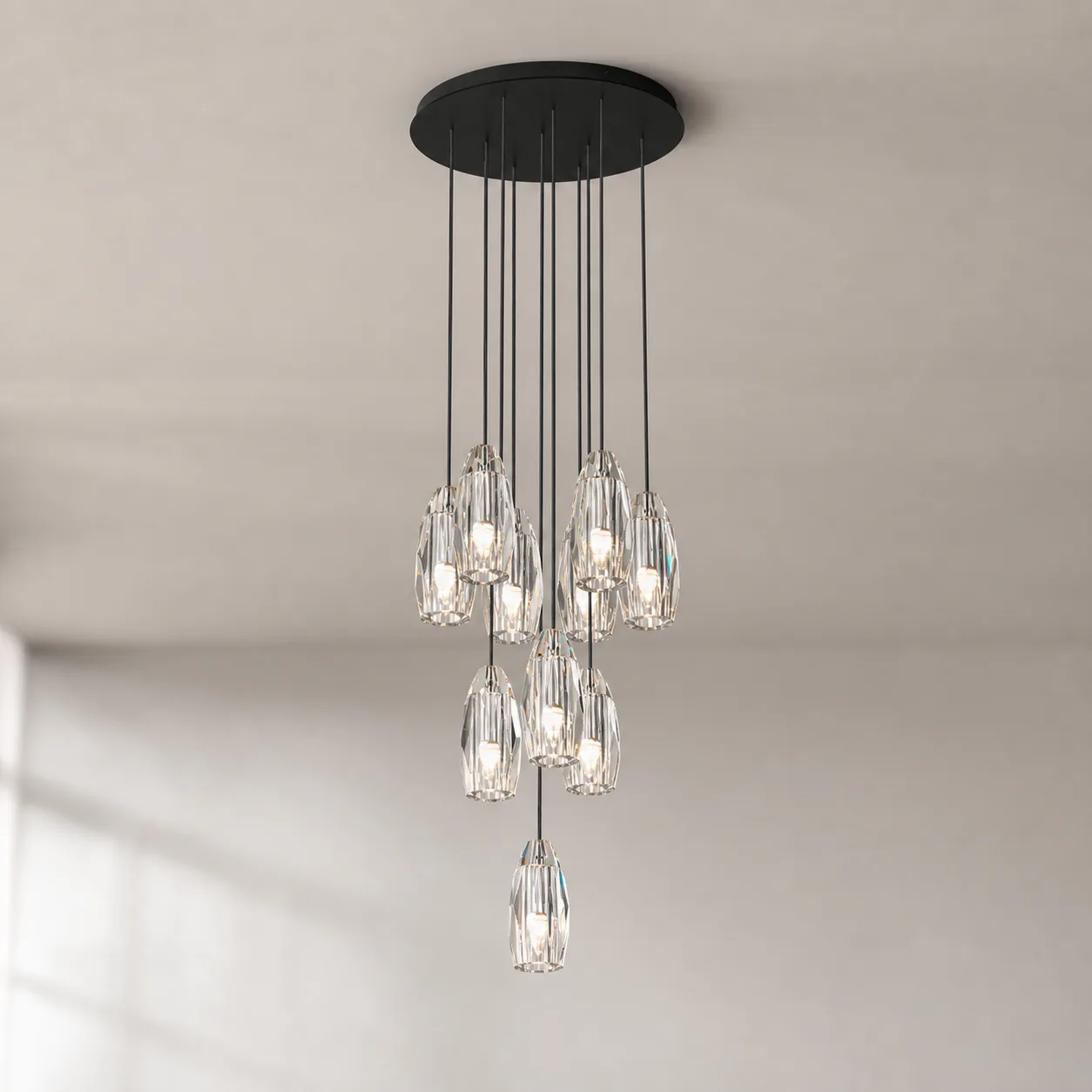 Cascading Crystal Cluster Chandelier image 5