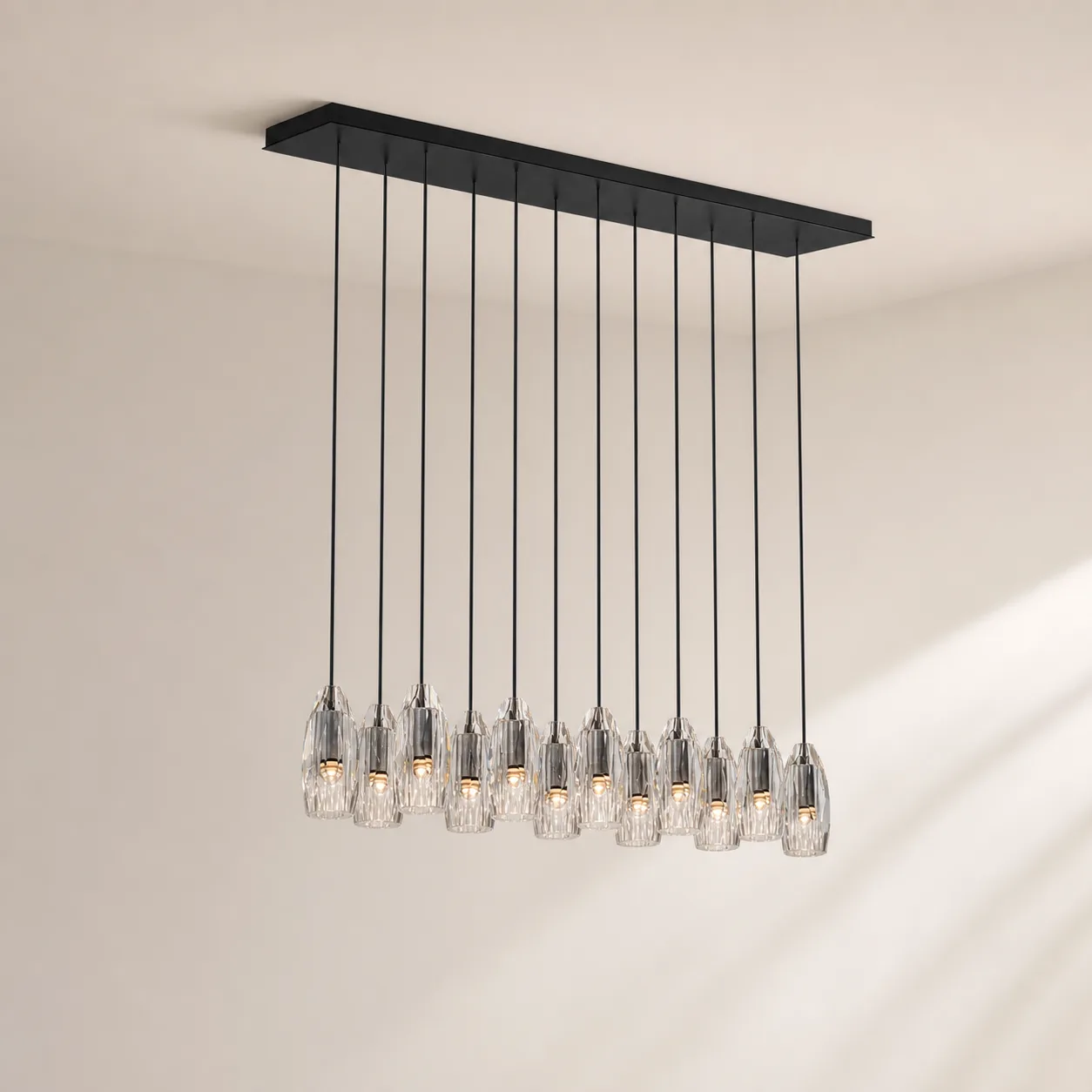 Linear Smoke Glass Chandelier image 4